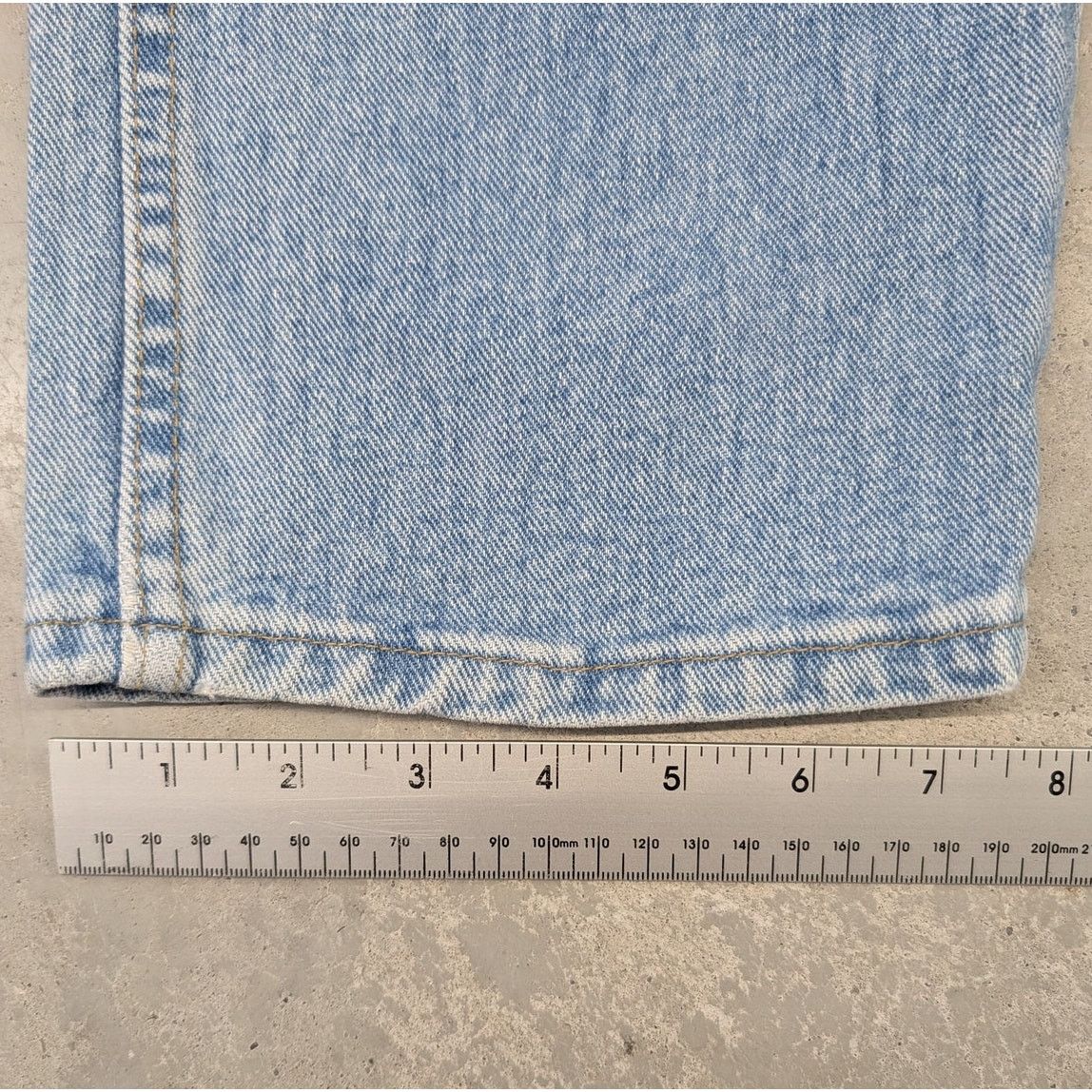 Vintage × Wrangler Vintage late 80s Wrangler Boot Zipper light blue denim jeans Size US 38 / EU 54 - 5 Thumbnail
