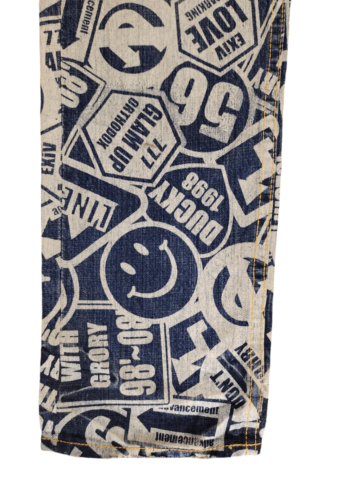 Hysteric Glamour × Undercover Japanese Co & Lu Full Print Hysteric Glamour Style Jeans Size US 33 - 7 Thumbnail