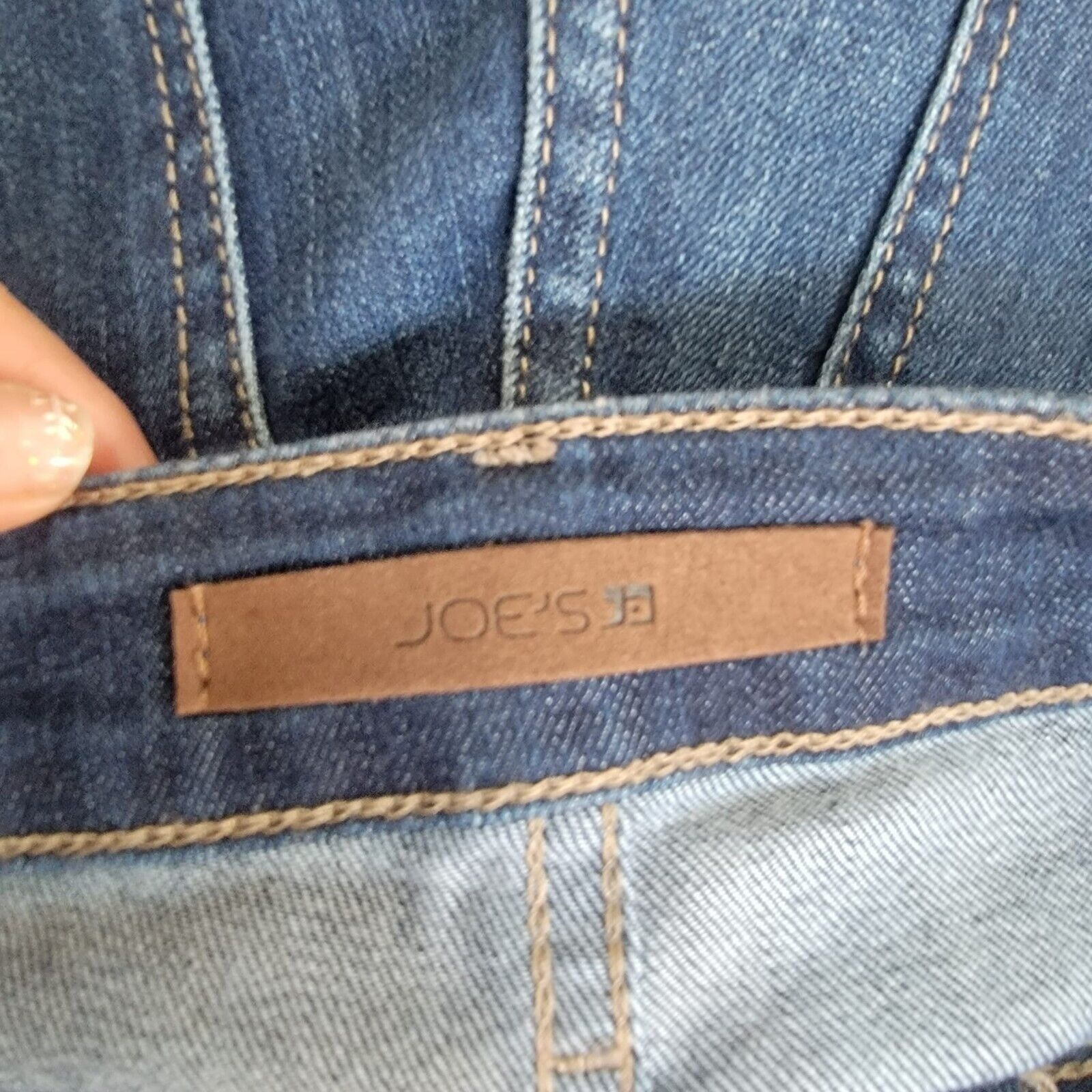 Joe's ❤️Joe's High Rise Skinny Ankle Jeans Dark Wash Diagonal Fray Size 40" / US 18 - 9 Thumbnail
