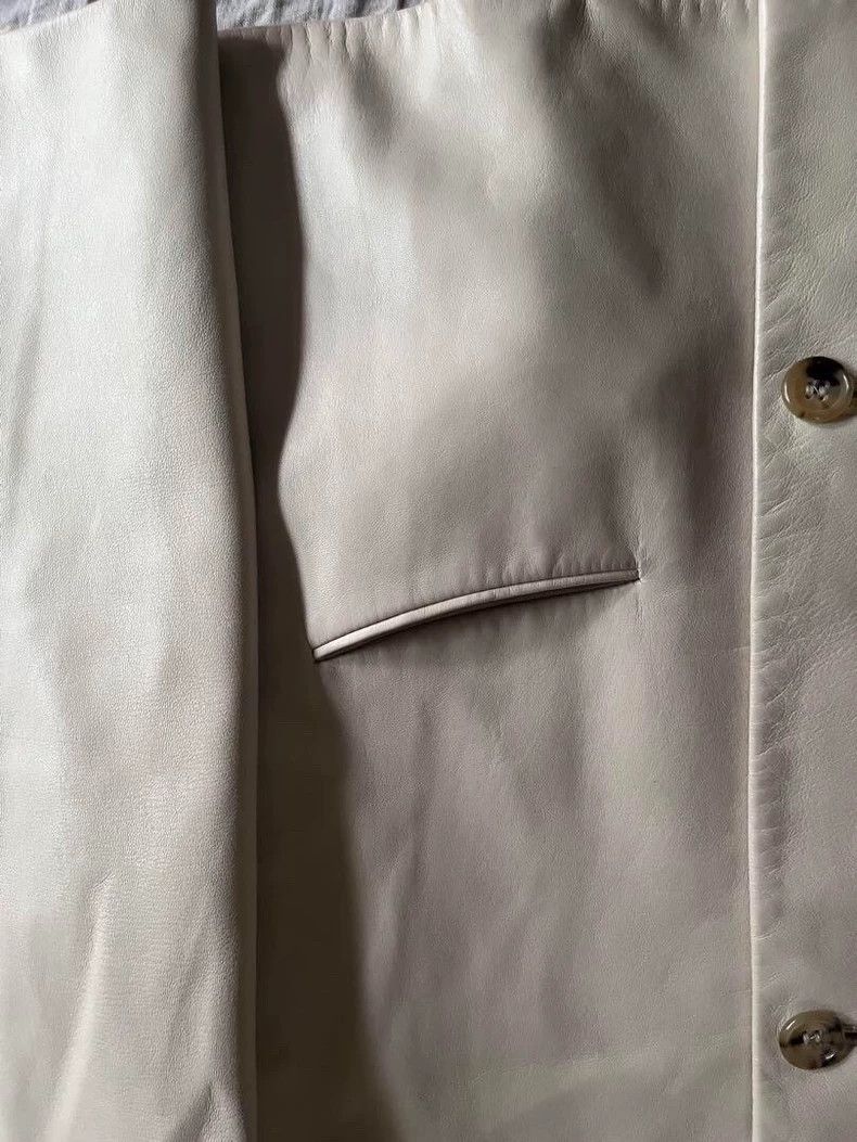 Jil Sander Jil Sander Gray-white leather jacket Size XXS / US 00 / IT 34 - 5 Thumbnail