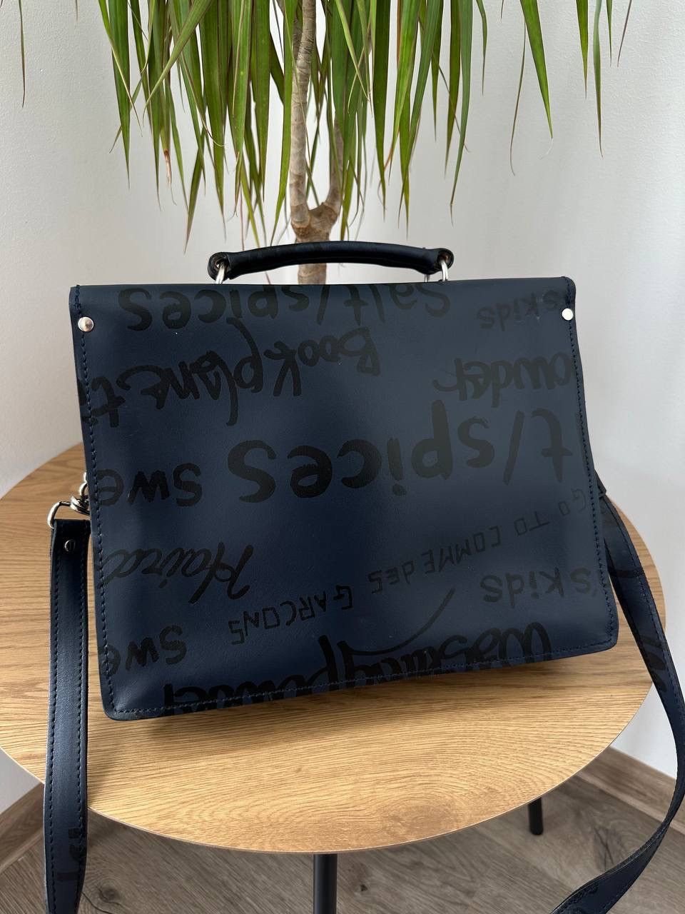 Comme des Garcons Vintage Comme des Garçons Black Graffiti Satchel Bag Rare Size ONE SIZE - 10 Thumbnail