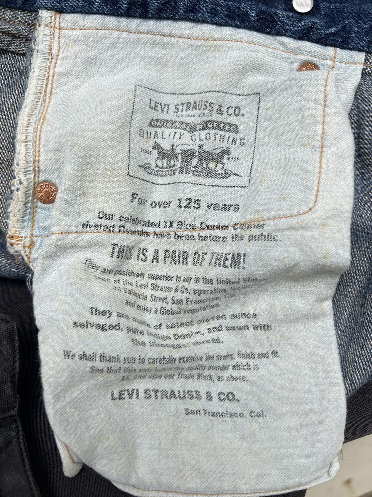 Levi's 90s Levi's LVC #555 Distressed Patchwork Selvedge Denim Size US 32 / EU 48 - 23 Thumbnail