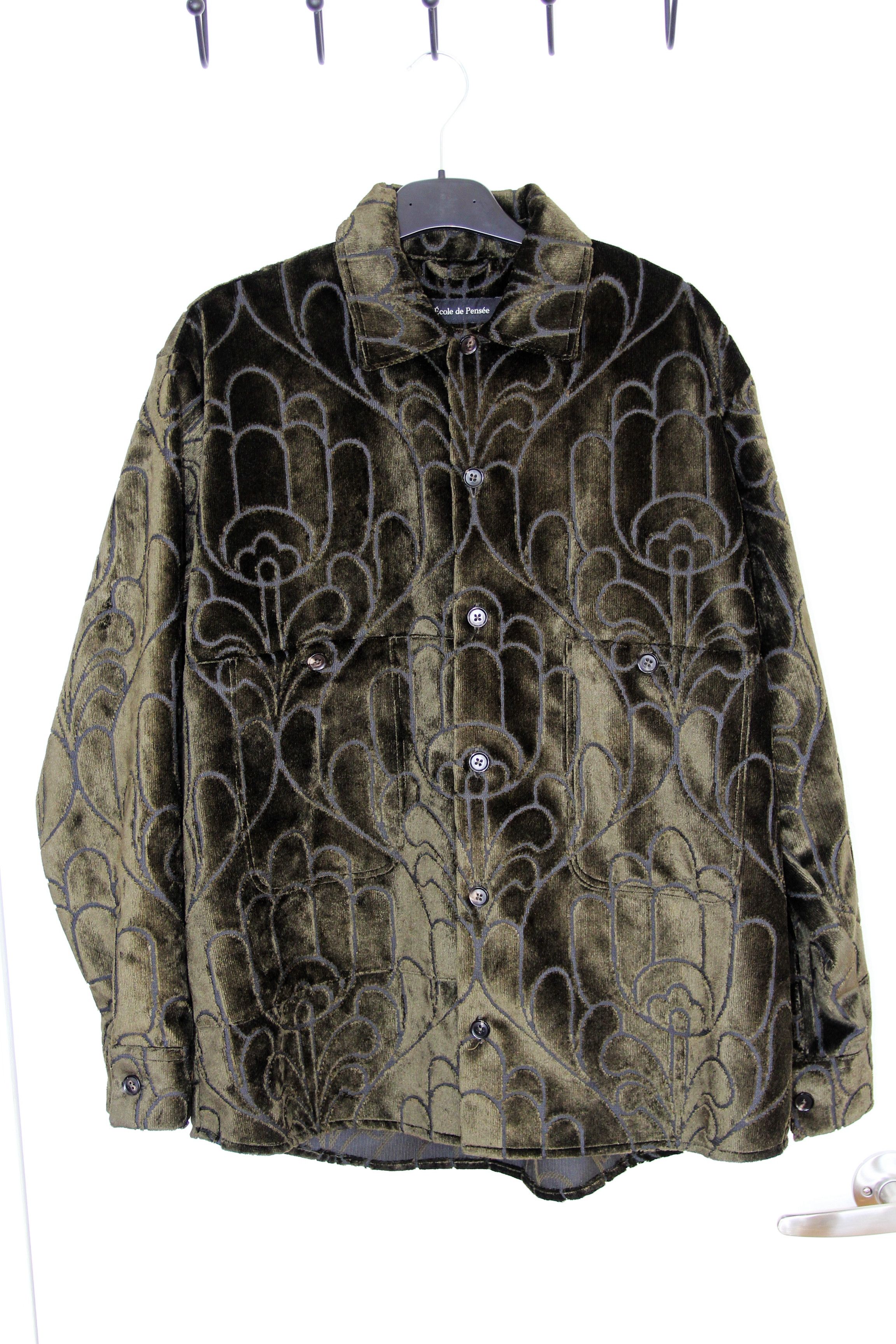 Other BNWT AW24 ECOLE DE PENSEE VELVET JACQUARD OVERSHIRT S Size US S / EU 44-46 / 1 - 2 Thumbnail