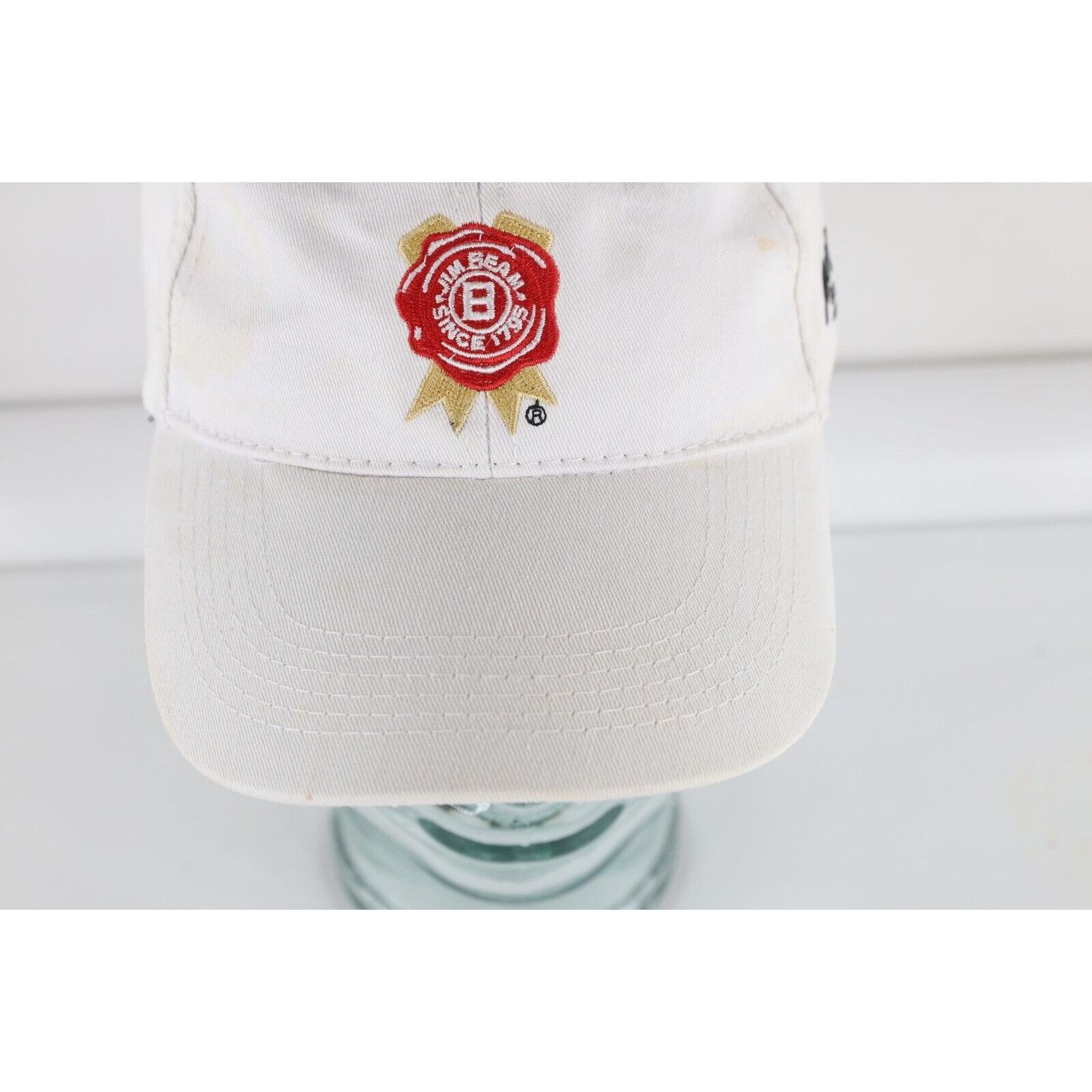 Vintage Vintage Distressed Jim Beam Whiskey Bourbon Strapback Hat Size ONE SIZE - 2 Thumbnail