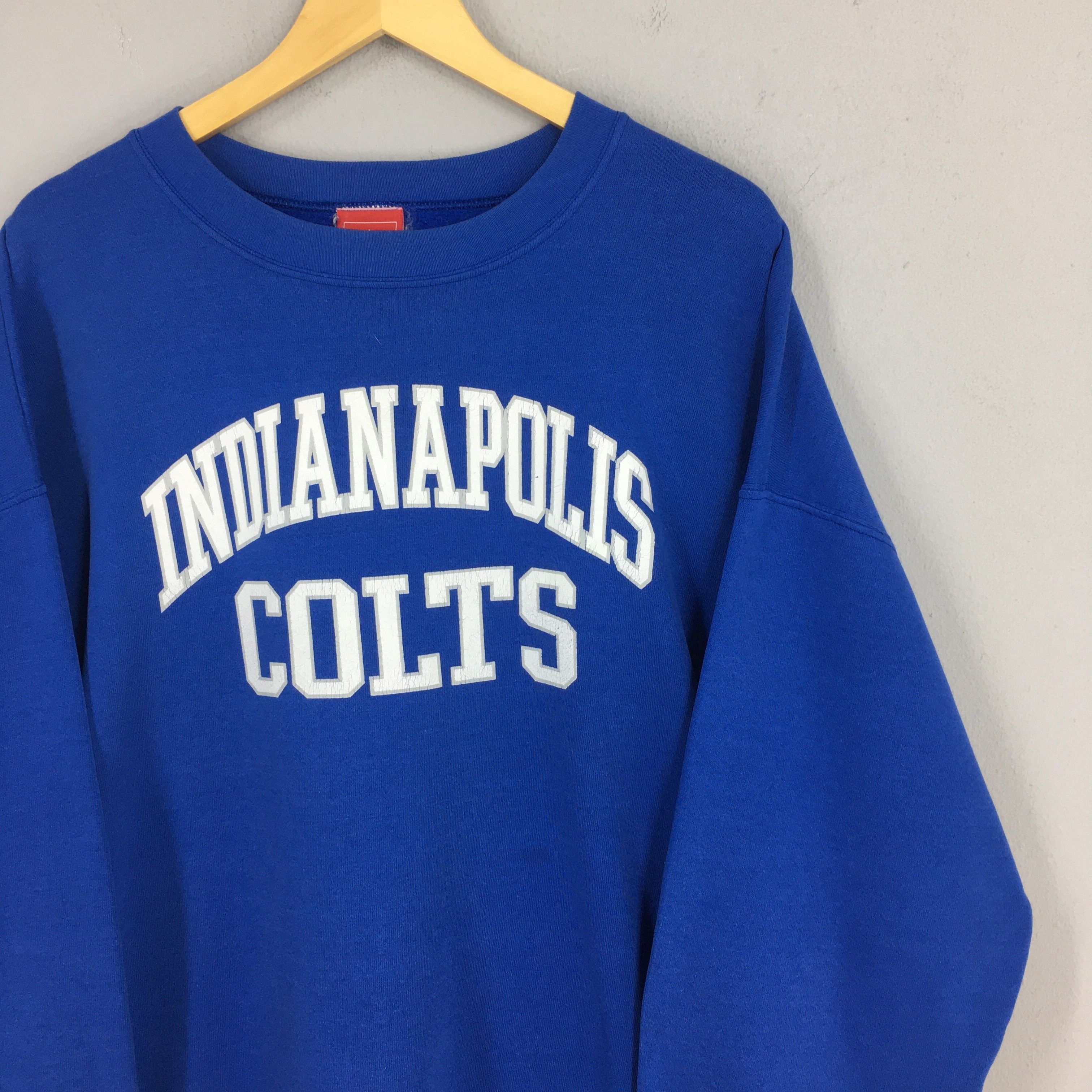 NFL × Vintage Vintage 90s Indianapolis Colts NFL Sweatshirt 2XLarge Size US XXL / EU 58 / 5 - 2 Thumbnail