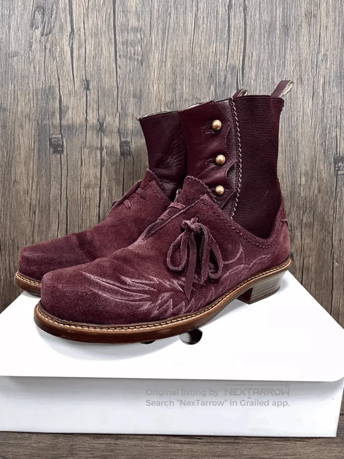 Number (N)ine Sz 10 Number Nine 09SS Suede Boots. Size US 10 / EU 43 - 2 Thumbnail