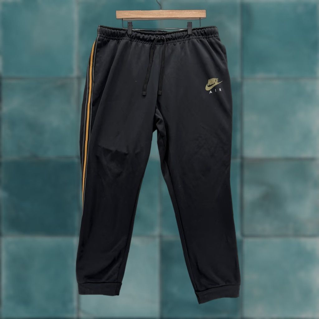 Nike Nike Air Pants Mens 2XL Black Jogger Side Stripe Athletic Training Gym Running Size US 39 - 1 Thumbnail