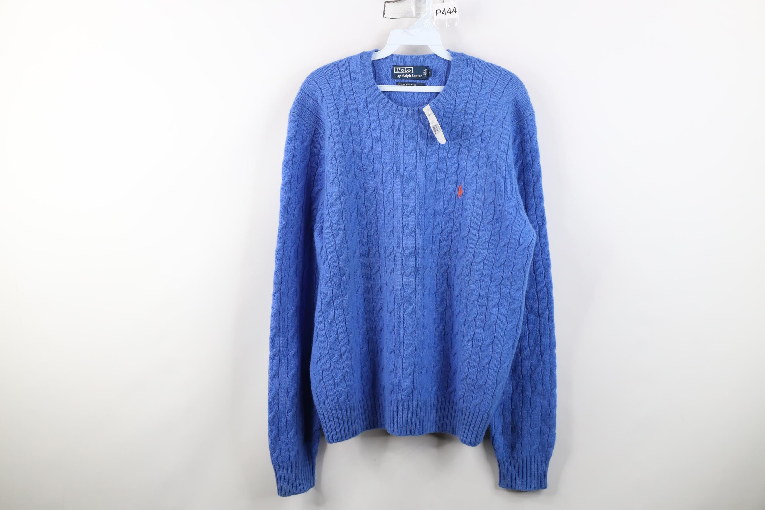 Polo Ralph Lauren Deadstock Vintage 90s Ralph Lauren Hair Cable Knit Sweater Size US L / EU 52-54 / 3 - 1 Thumbnail
