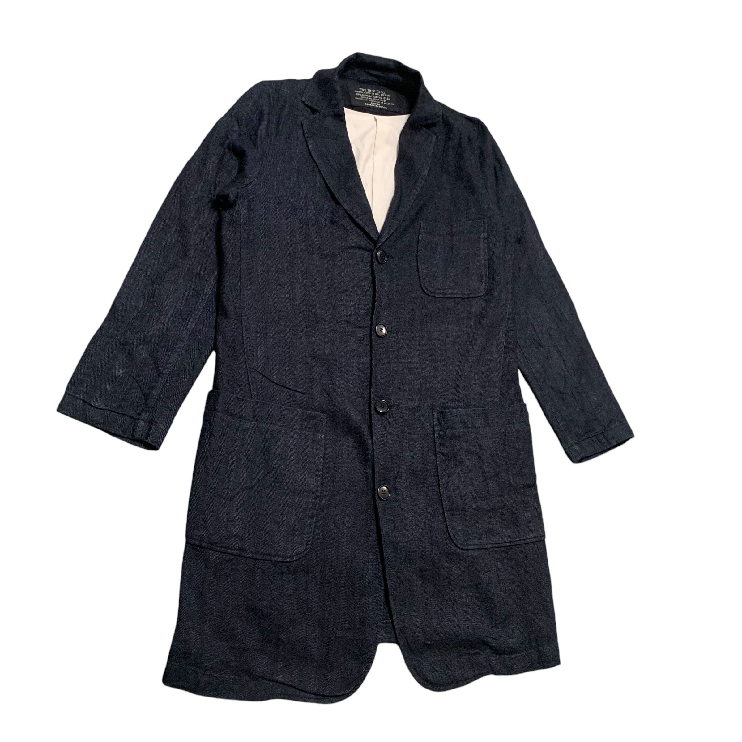 CABANE de ZUCCa Cabane De Zucca Indigo Denim Coat Size US M / EU 48-50 / 2 - 2 Thumbnail