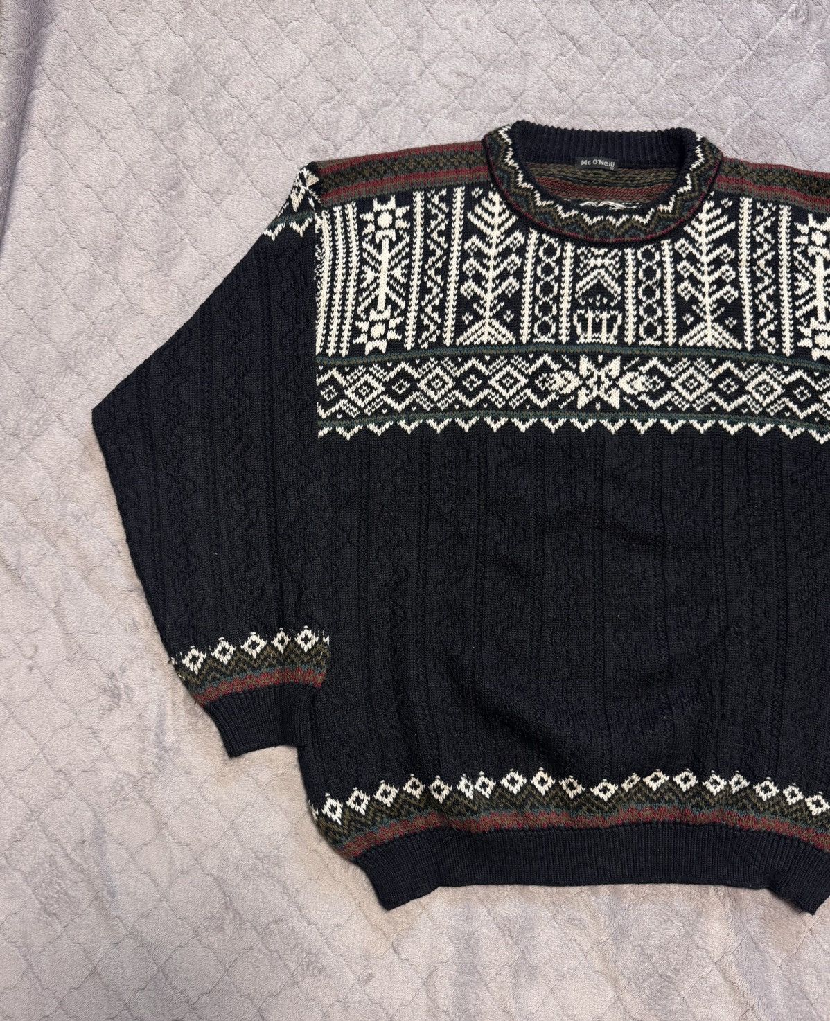 O'Neill × Quiksilver × Vintage Vintage Oneill Knit Sweater Made in Italy Size US XL / EU 56 / 4 - 2 Thumbnail