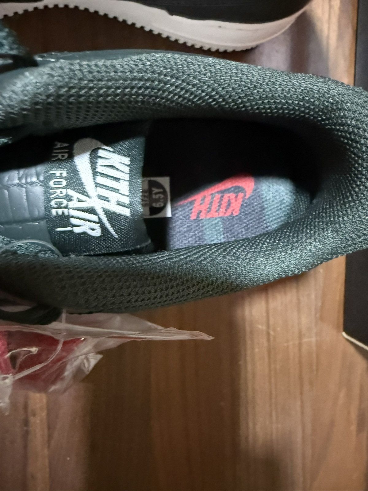 Kith × Nike Kith for Nike GS Air Force 1 Black Spruce Men’s 6.5/Wom 8 Size US 6.5 / EU 39-40 - 5 Thumbnail