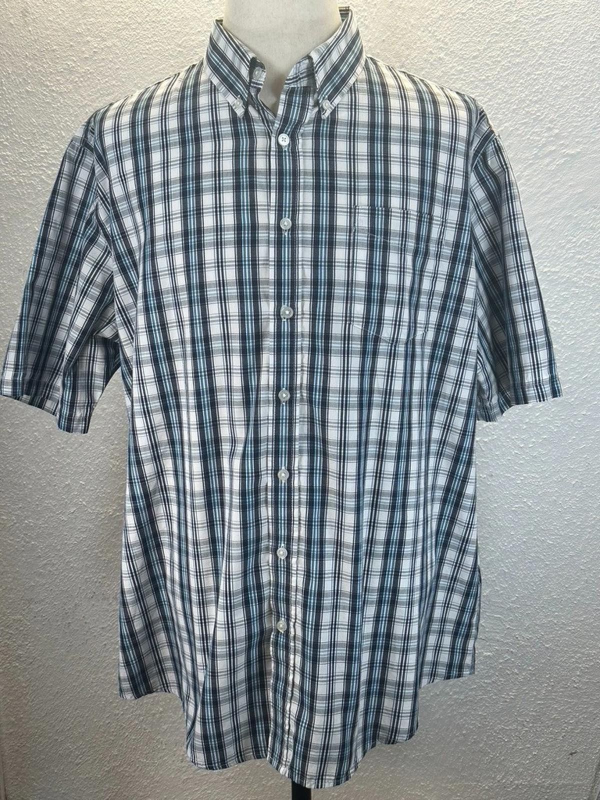 Croft & Barrow Croft & Barrow Men's XL Blue Plaid Button Down Shirt Size US XL / EU 56 / 4 - 1 Thumbnail