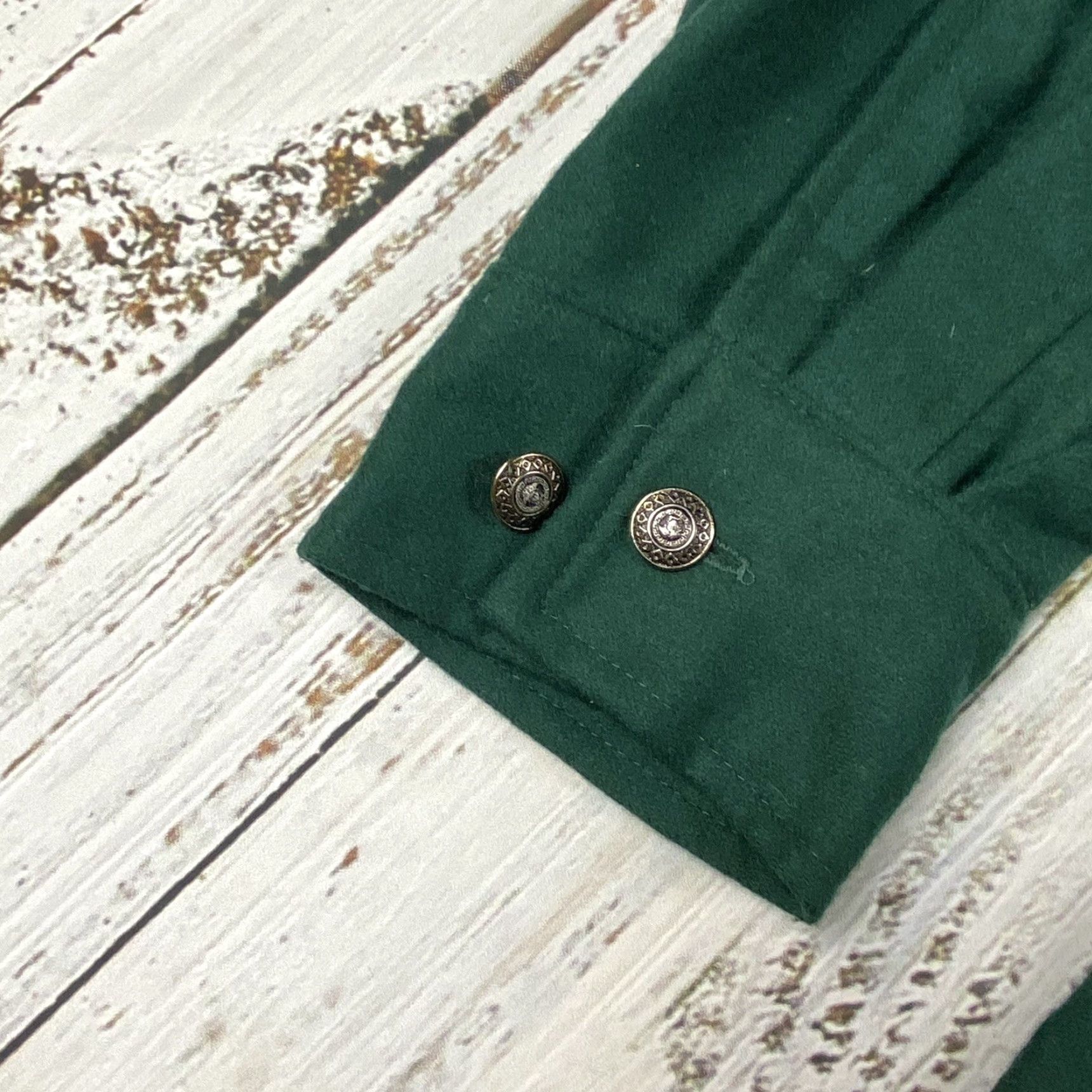 Vintage VINTAGE FLIC COMPOSE MENS COAT OVERCOAT Wool Blend Cashmere Flannel Shacket XL Green Button Mens XL Size US XL / EU 56 / 4 - 5 Thumbnail