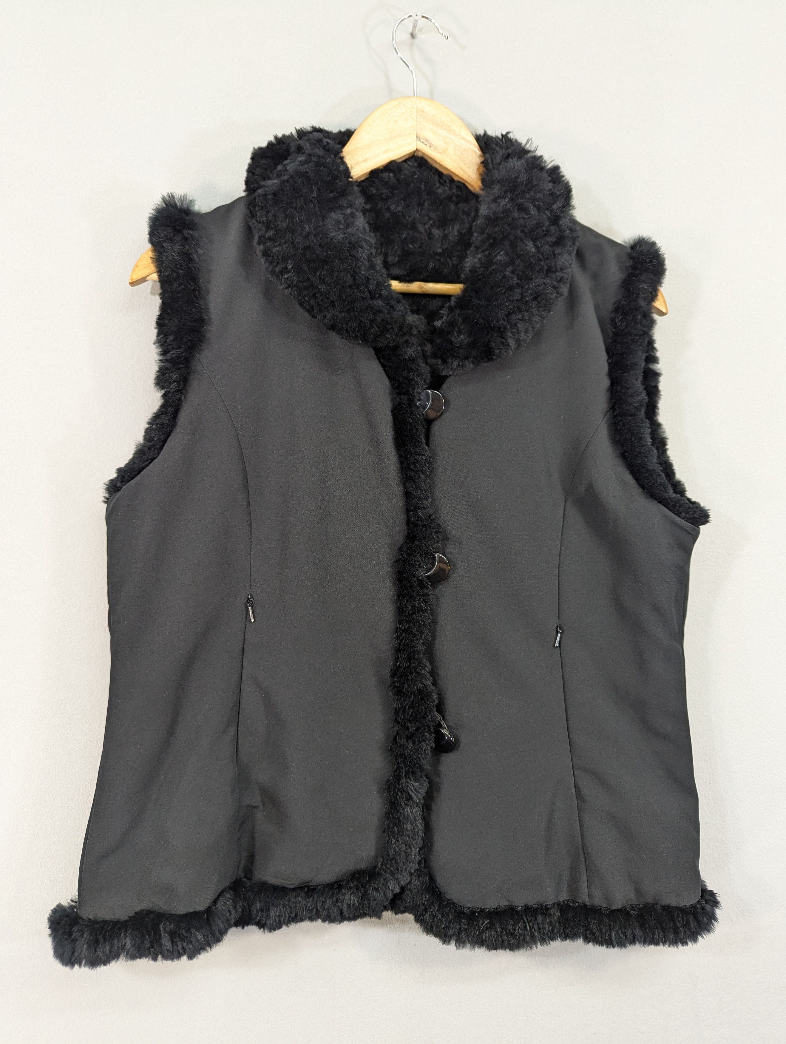 Japanese Brand Unbrand Mink Fur Rabbit Reversible Sleeveless Jacket Size M / US 6-8 / IT 42-44 - 3 Thumbnail