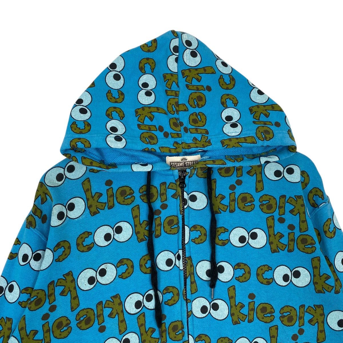 Vintage Vintage Cookie Monster Full Zip Hoodie Sweater Blue Size M Size M / US 6-8 / IT 42-44 - 4 Thumbnail