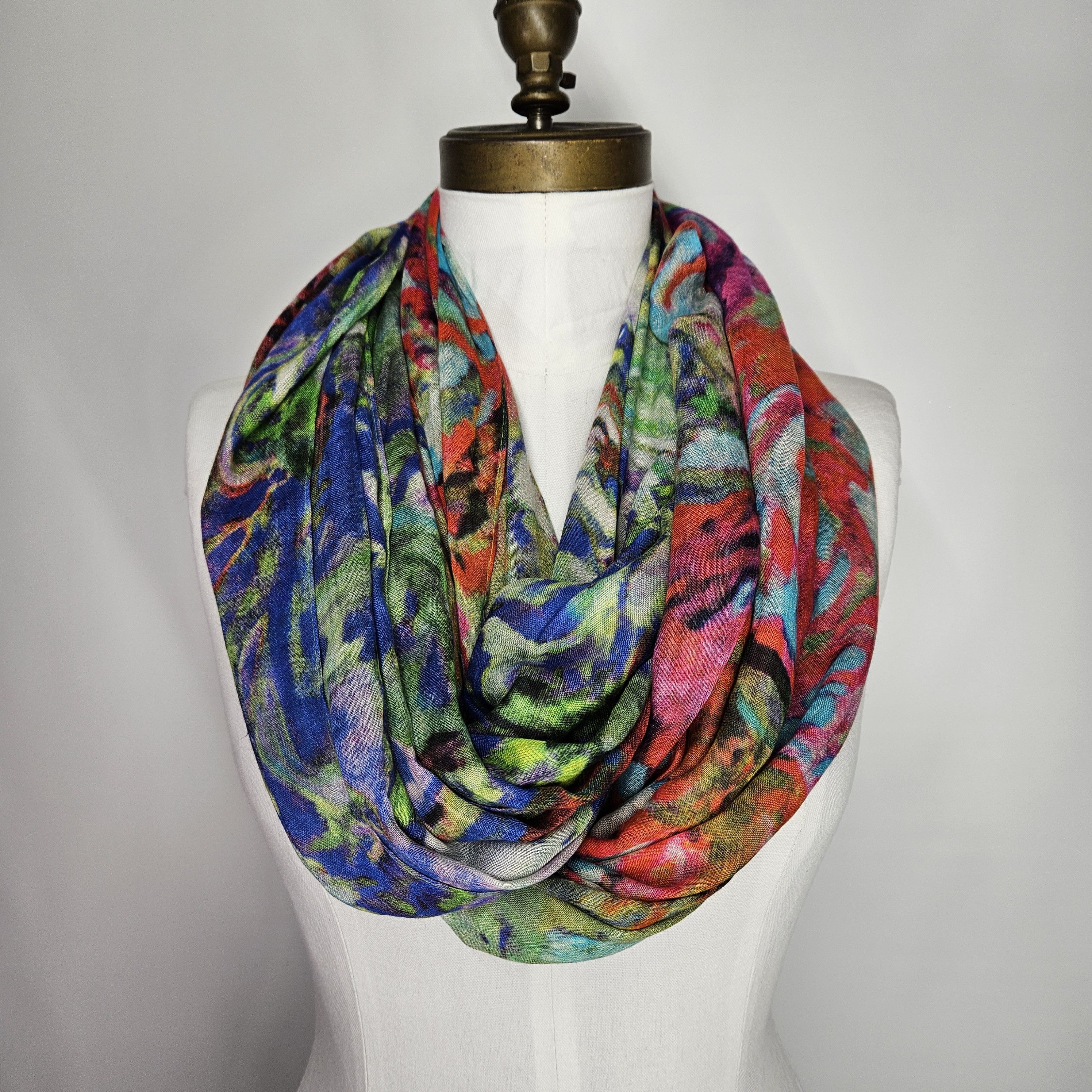 Other Lulla Collection 40x74" Infinity Scarf Sarong Floral Rainbow Size ONE SIZE - 2 Thumbnail