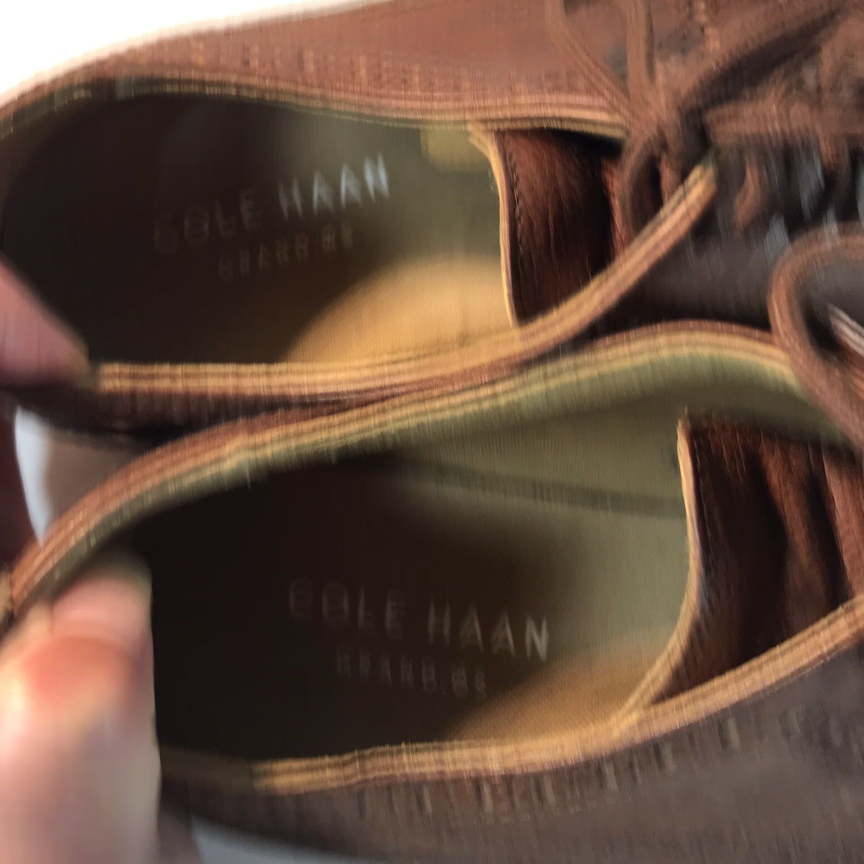 Cole Haan Cole Haan Grand OS Mens Dress Shoes Wingtips Leather Brown Size 9M Going Out Size US 9 / EU 42 - 5 Thumbnail