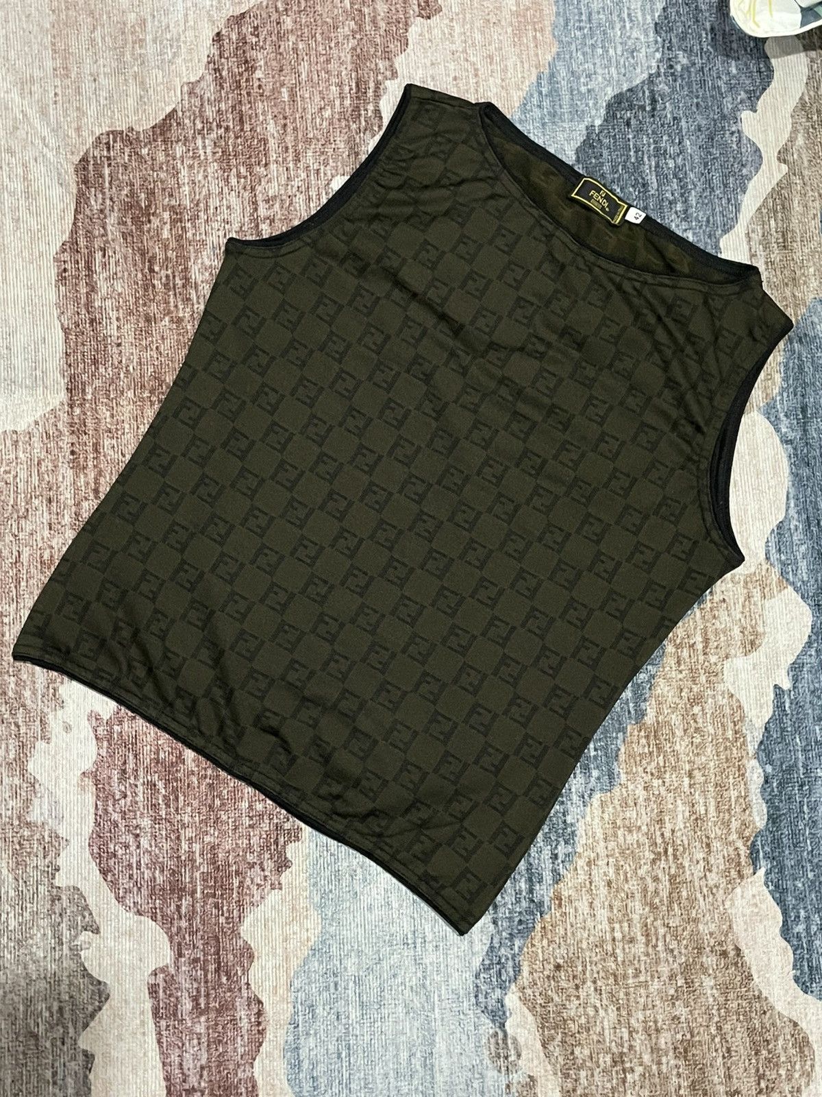 Fendi Fendi Monogram Luxury Iconic Retro Vintage 80/90s Tank Tops Size M / US 6-8 / IT 42-44 - 19 Thumbnail