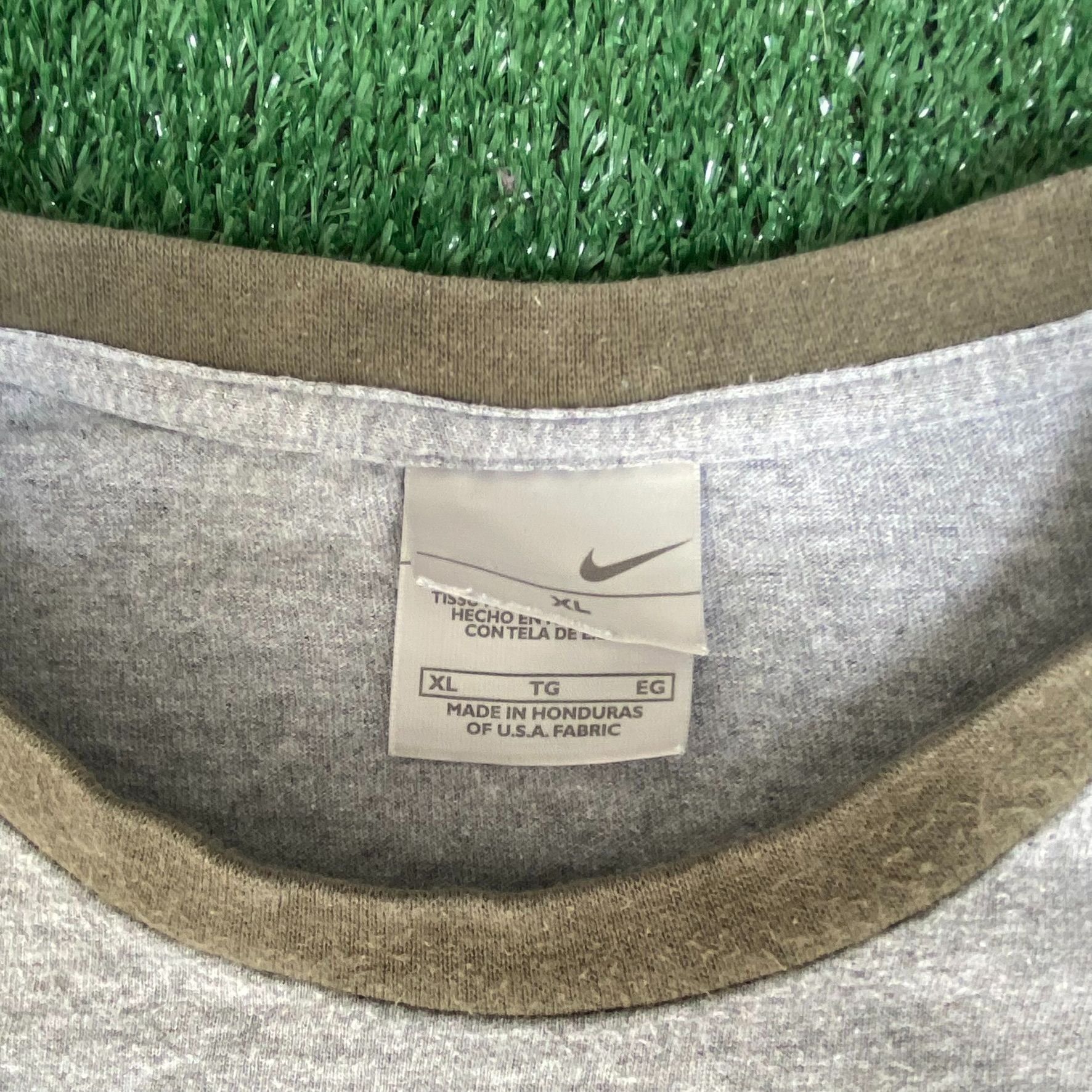 Nike Vintage Y2K Nike Logo Shirt Gray Retro Swoosh Ringer Tee Size US XL / EU 56 / 4 - 4 Thumbnail