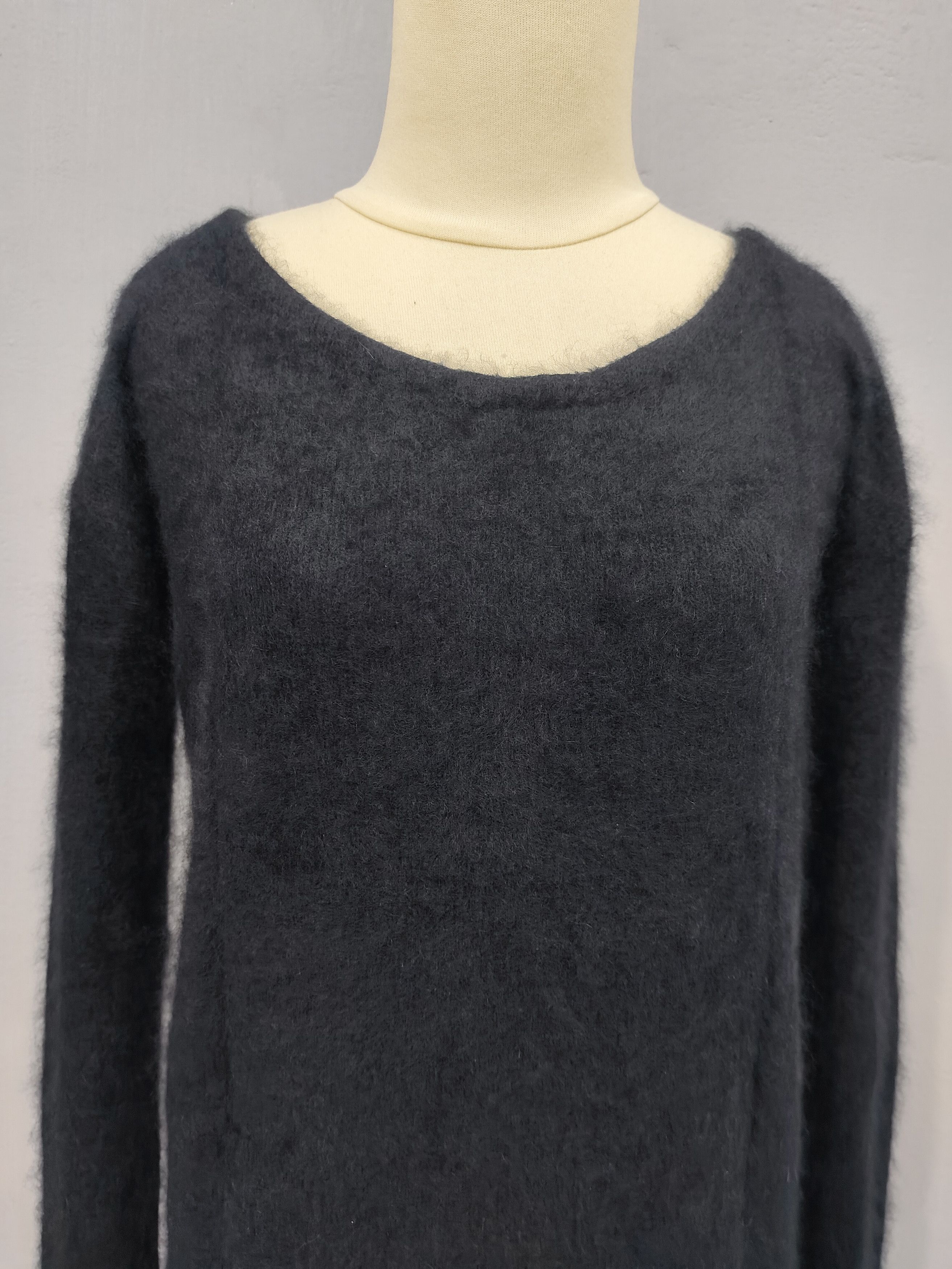 Japanese Brand Gallarda Galante🇯🇵 Angora Fuzzy Knit Sheer Chiffon Hybrid Size M / US 6-8 / IT 42-44 - 3 Thumbnail
