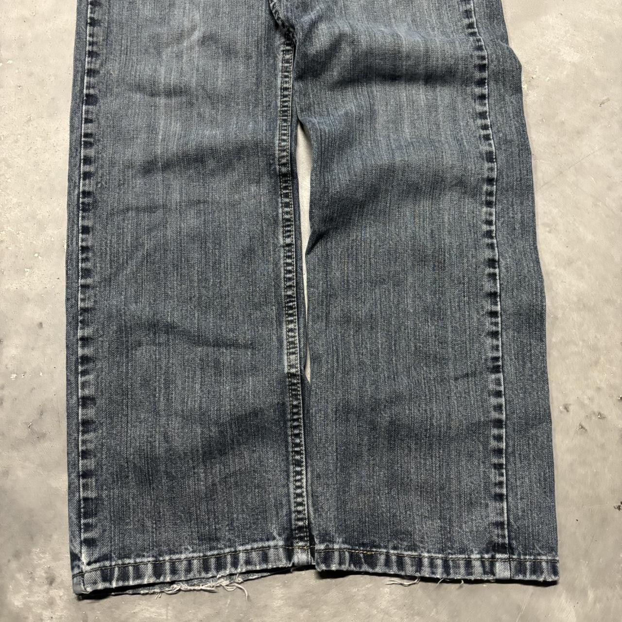 Japanese Brand × Vintage Crazy Vintage Y2K/2000s Grunge Dark Wash Denim Jeans! Size US 33 - 6 Thumbnail