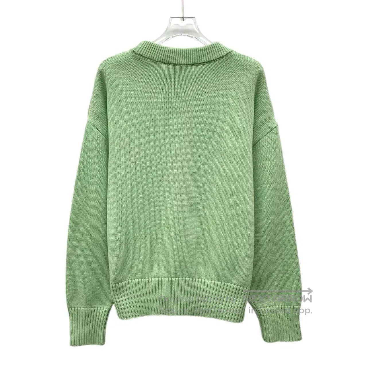 AMI Ami Green Heart Letter Knit Sweater. Size S / US 4 / IT 40 - 2 Thumbnail