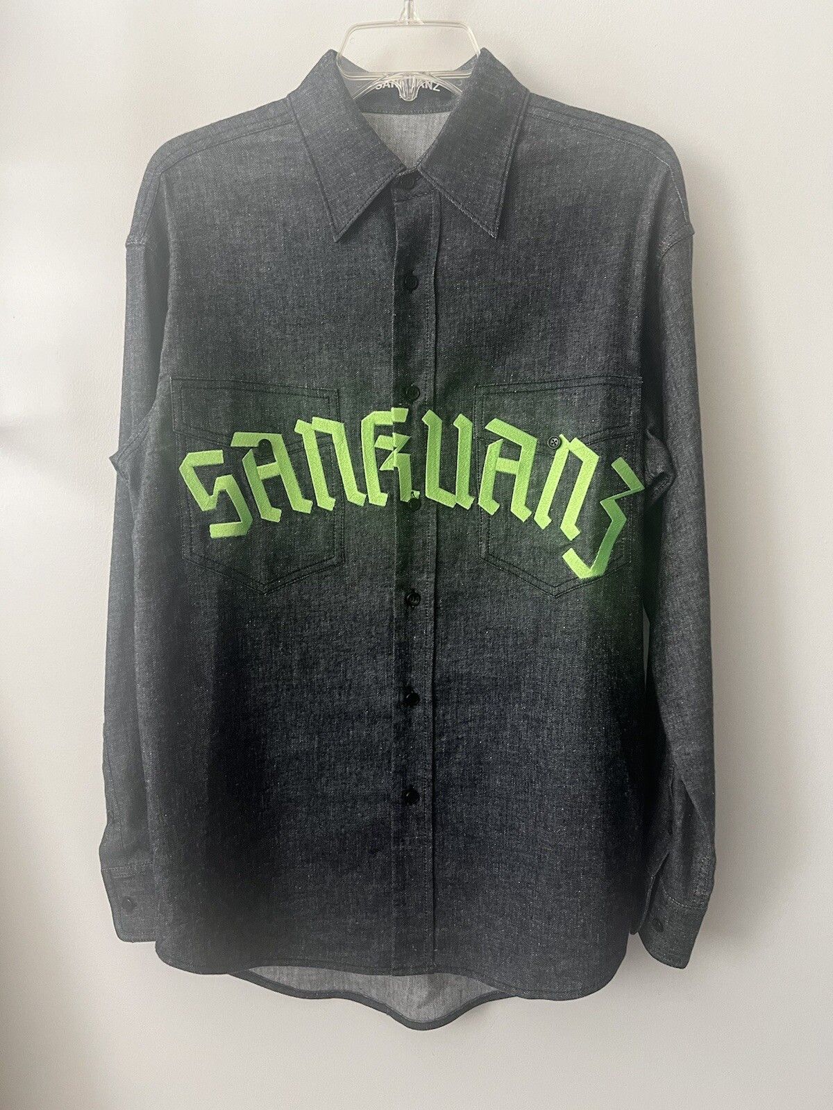 Sankuanz Dark Gray Logo Long Sleeve Button Up Shirt Size US S / EU 44-46 / 1 - 1 Thumbnail