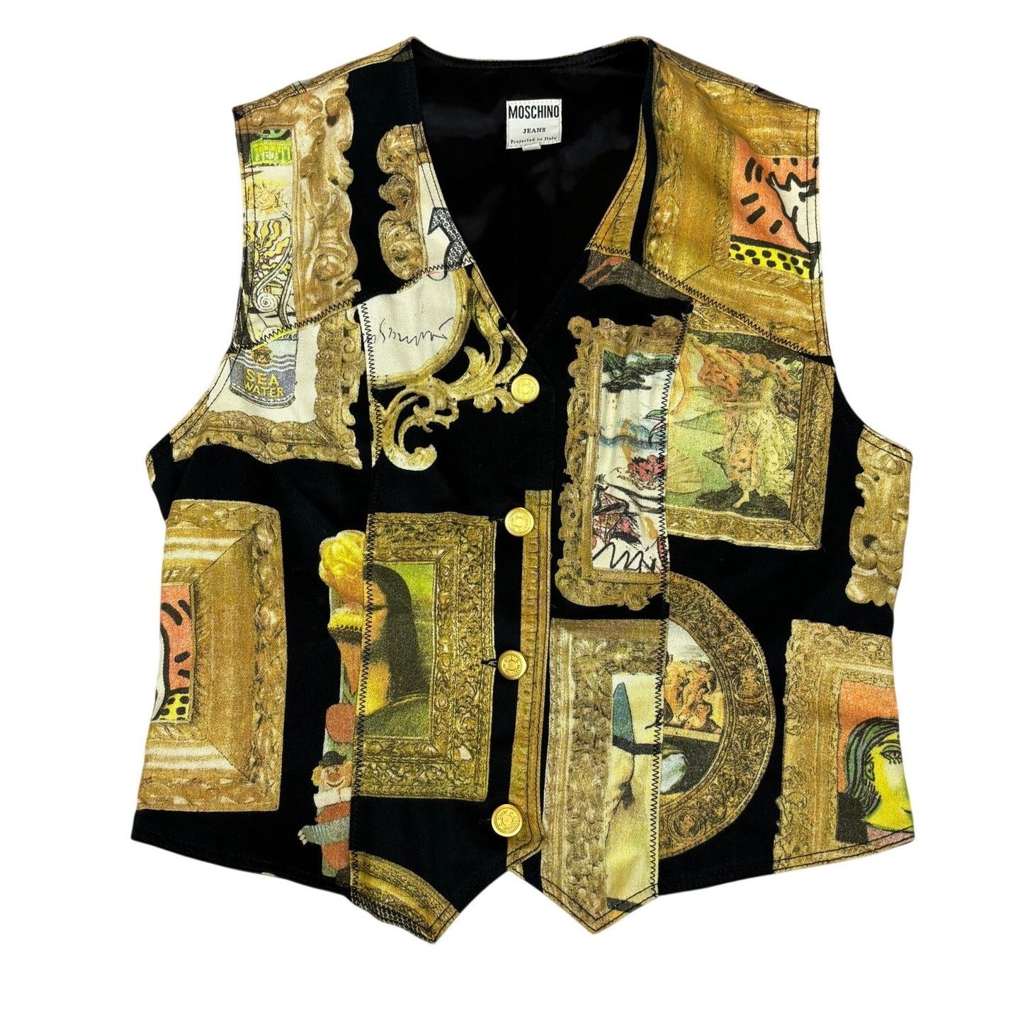 Moschino VTG 90 Moschino Jeans Art Framed Masterpieces Vest Women 42 Size S / US 4 / IT 40 - 1 Thumbnail