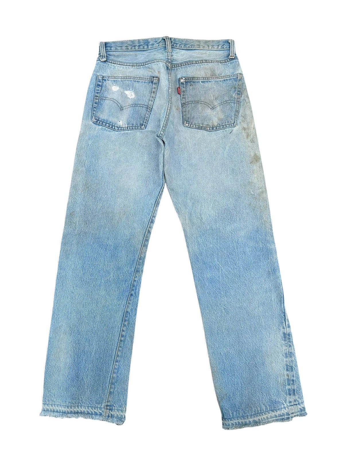 Kapital 80's THRASHED Levis 6 Selvedge Distressed Dirty Denim Jeans Size US 30 / EU 46 - 10 Thumbnail