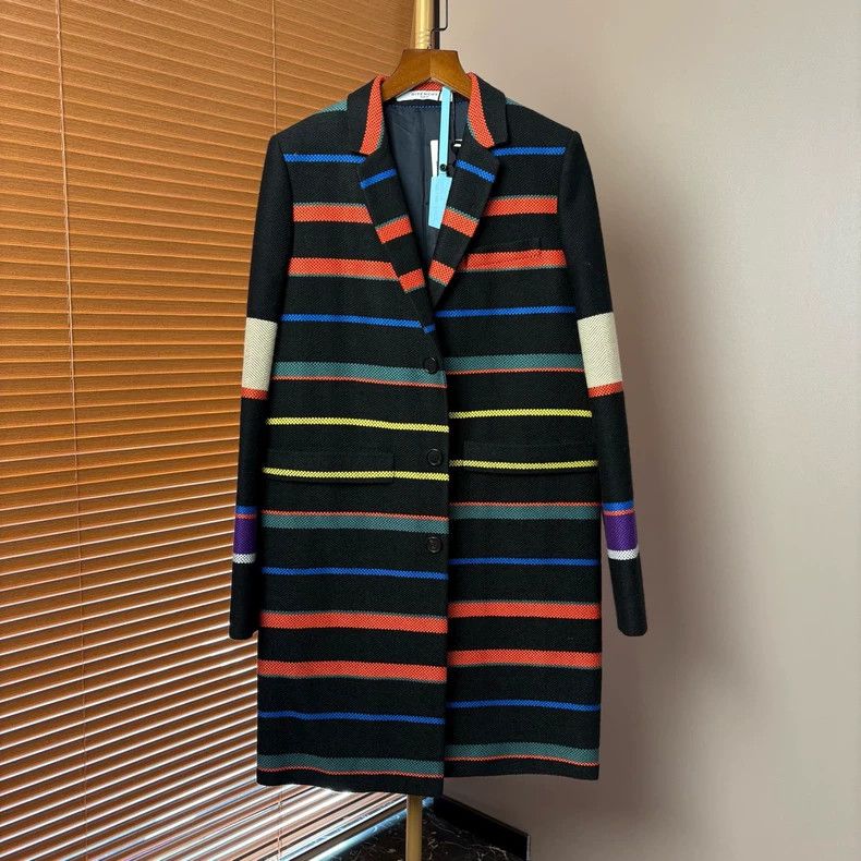Givenchy Givenchy Size38 Colorful striped print collar coat, size 38 Size US M / EU 48-50 / 2 - 1 Thumbnail
