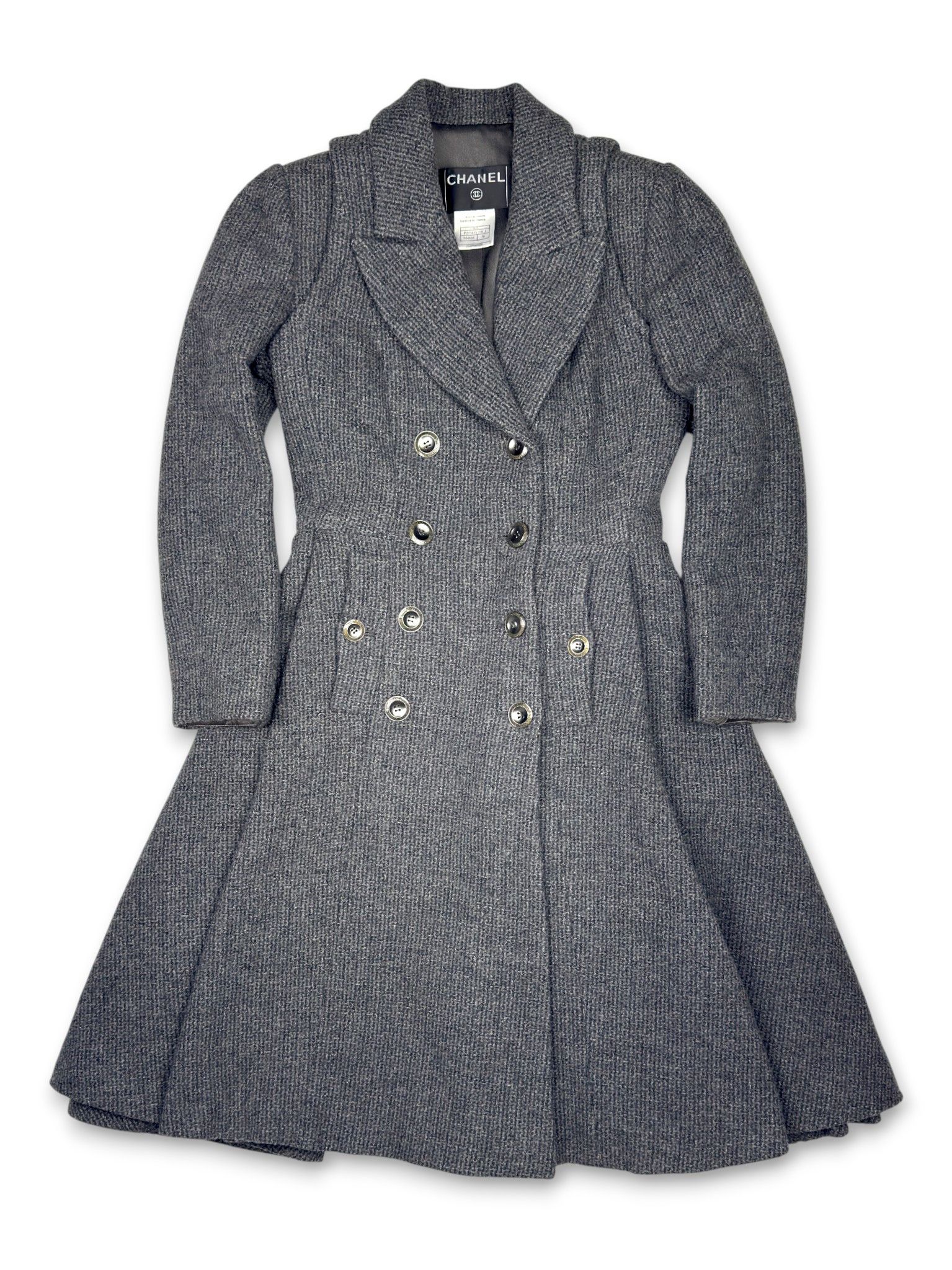 Chanel FW 2006 Chanel Wool and Cashmere Grey Trech Coat Size S / US 4 / IT 40 - 2 Thumbnail