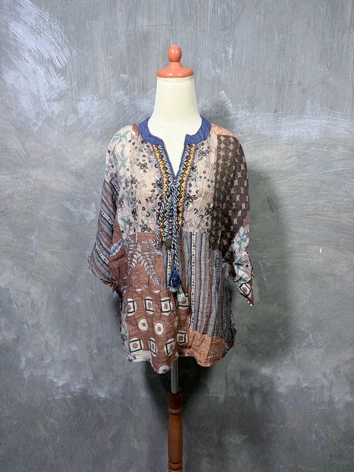 Japanese Brand Unknown Japanese Women Bohemian Tops Size M / US 6-8 / IT 42-44 - 1 Thumbnail