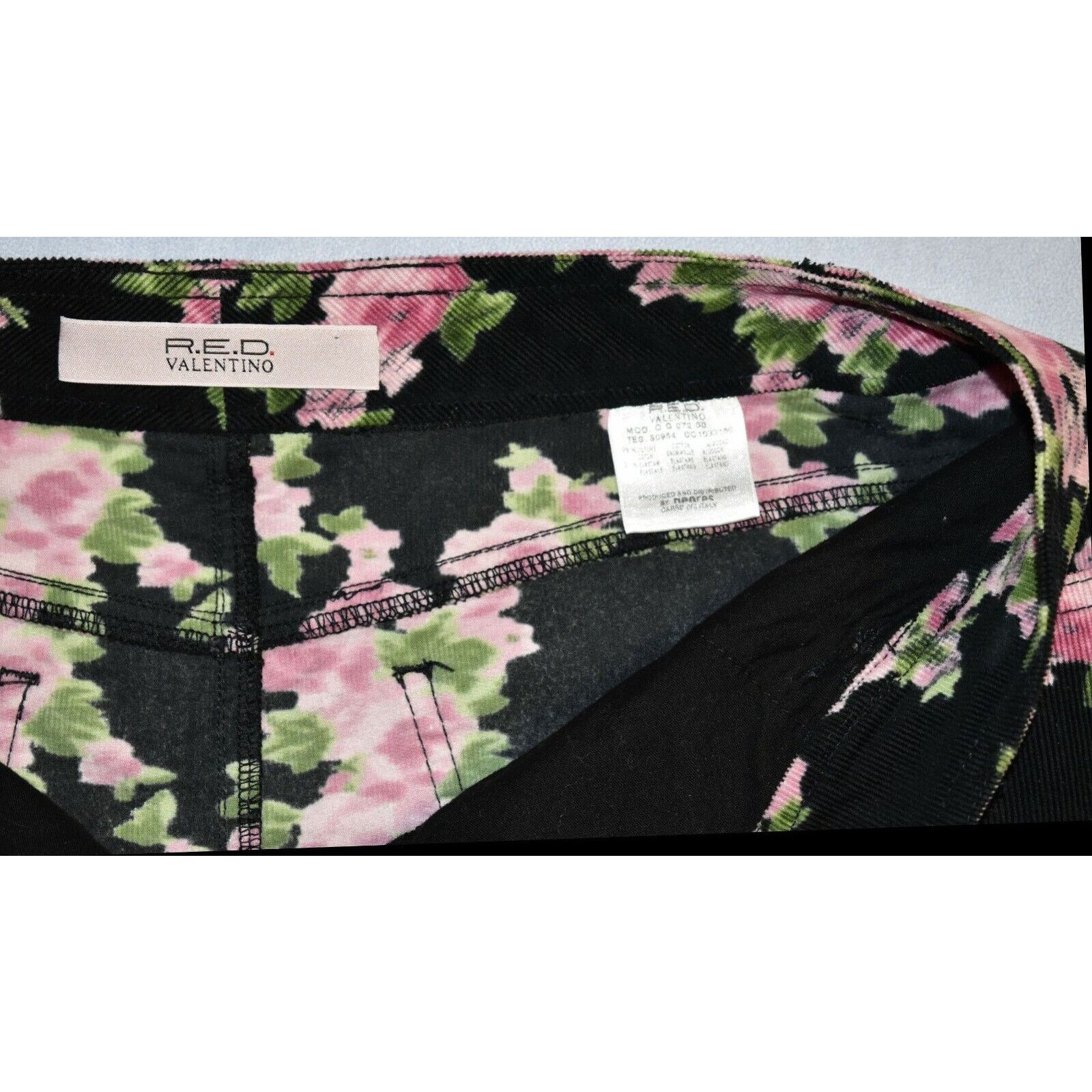 Valentino NEW RED VALENTINO Floral Micro Corduroy Jean Mini Skirt Sz S Size 28" / US 6 / IT 42 - 4 Thumbnail