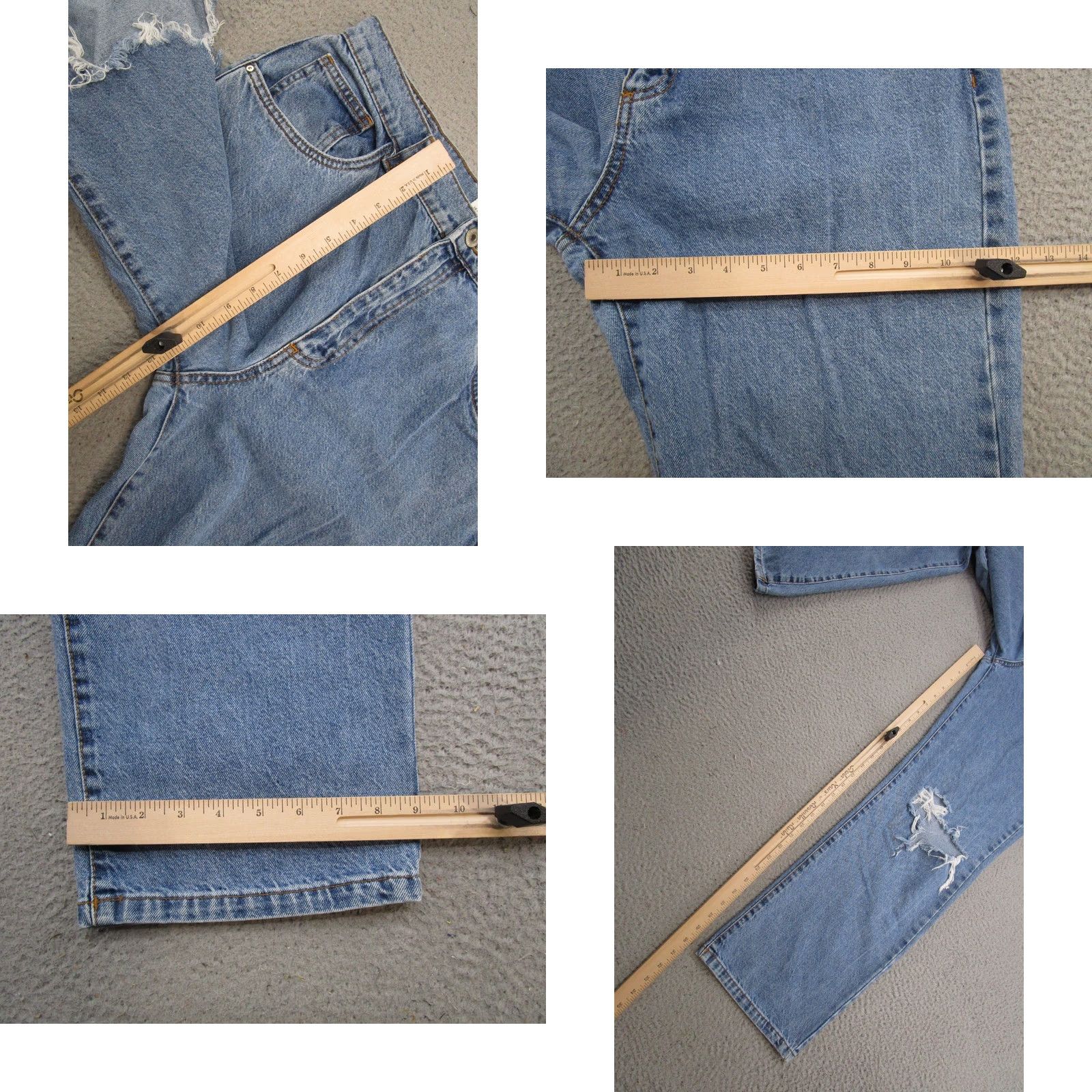 Cotton On Cotton:On Women's High-Rise Loose Straight Jeans Distressed Light Wash Size 10 Size 32" / US 10 / IT 46 - 8 Thumbnail