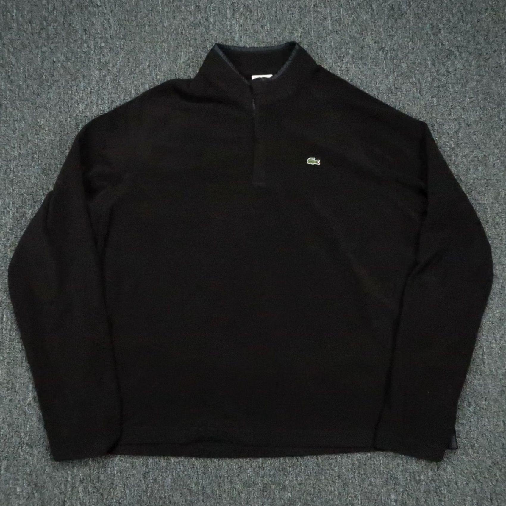 Lacoste Lacoste Sweater Mens 2XL Black Quarter Zip Fleece Mock Neck Pullover Jumper Shirt Knit Size US XXL / EU 58 / 5 - 2 Thumbnail
