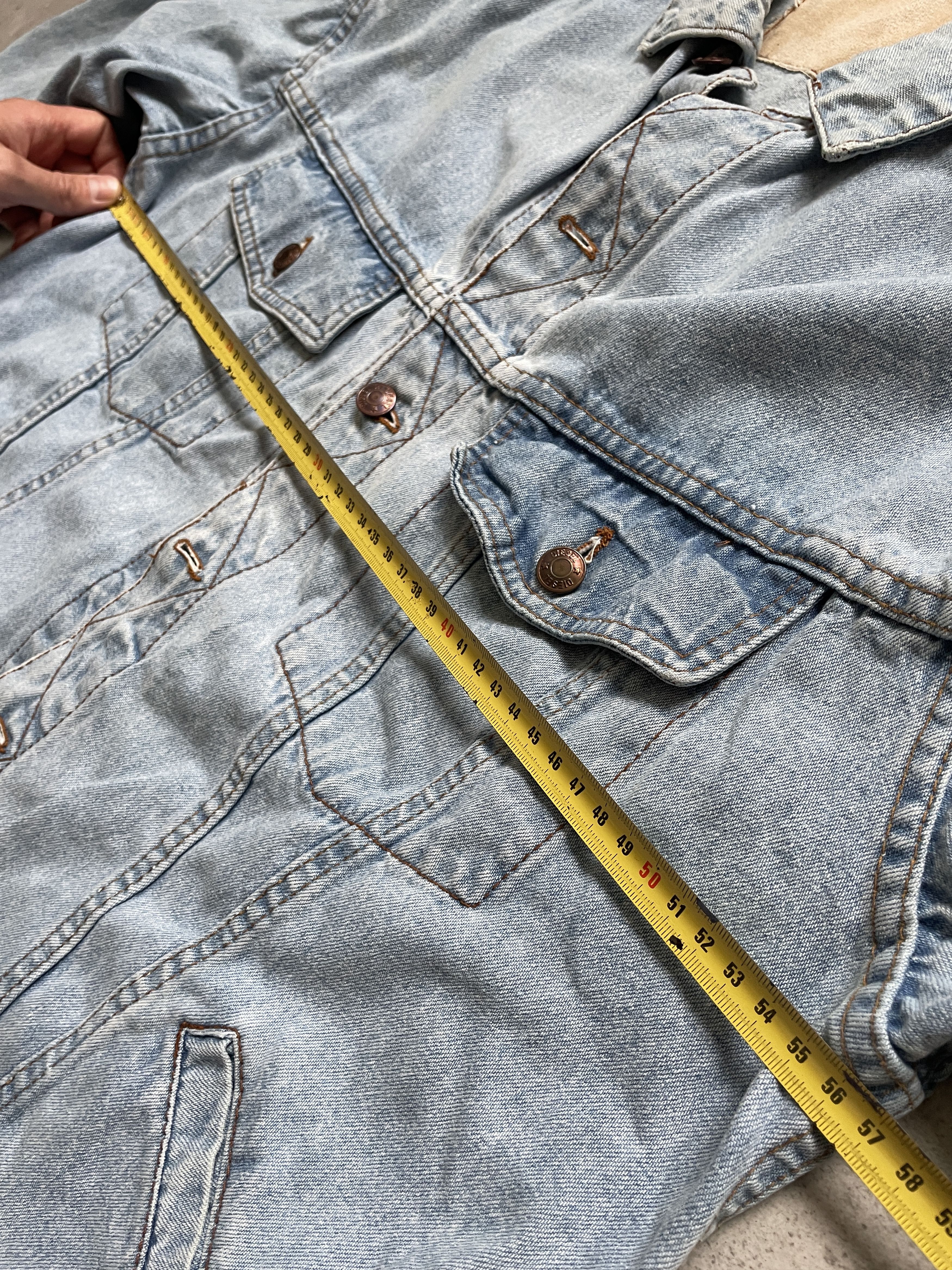 Diesel Y2K DIESEL WASHED BLUE BOXY PACIFIC PEACE ROCK DENIM JACKET Size US M / EU 48-50 / 2 - 6 Thumbnail