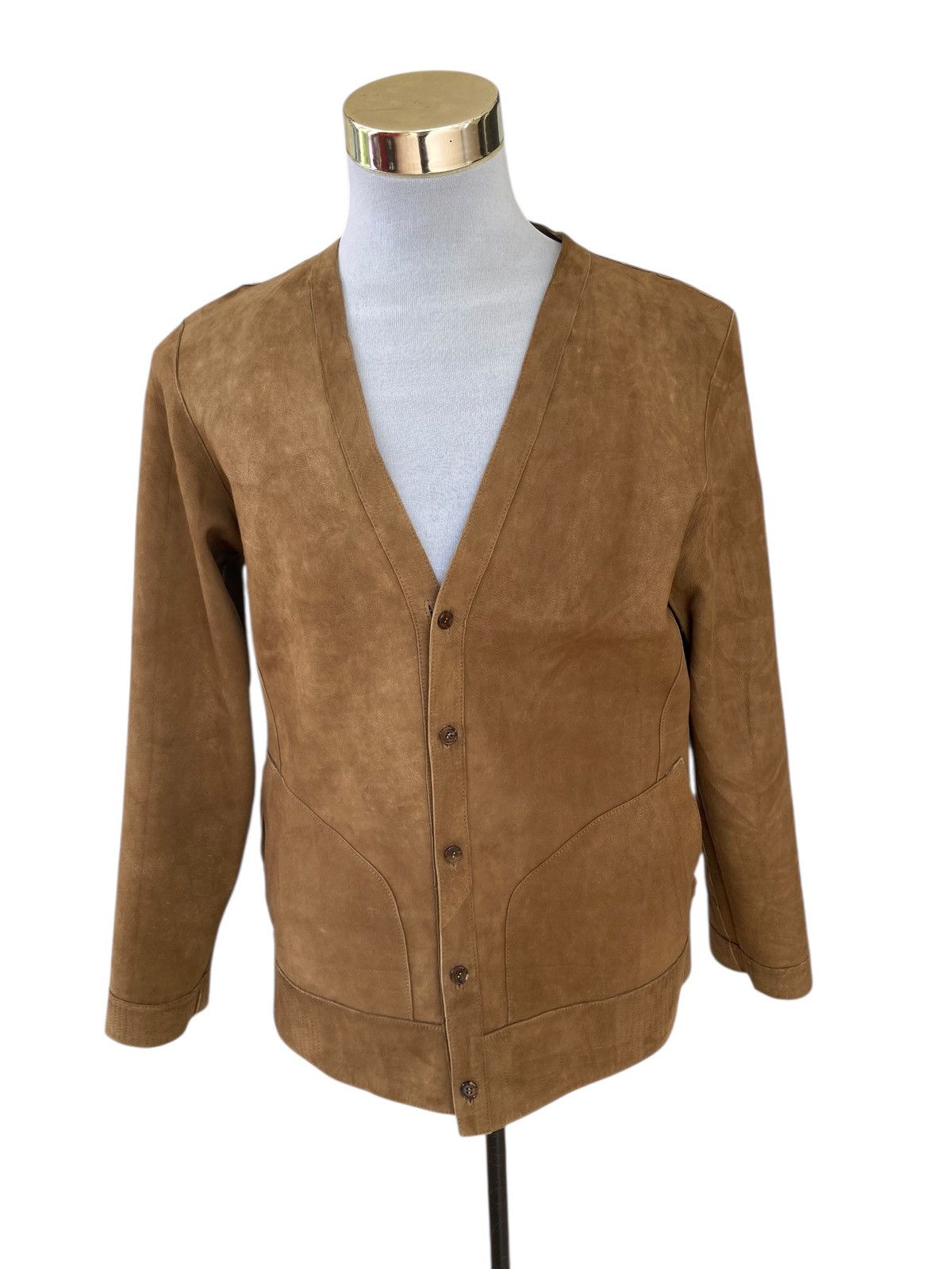 Japanese Brand Hiroki Reversible Leather Cardigan Jacket Size US M / EU 48-50 / 2 - 4 Thumbnail