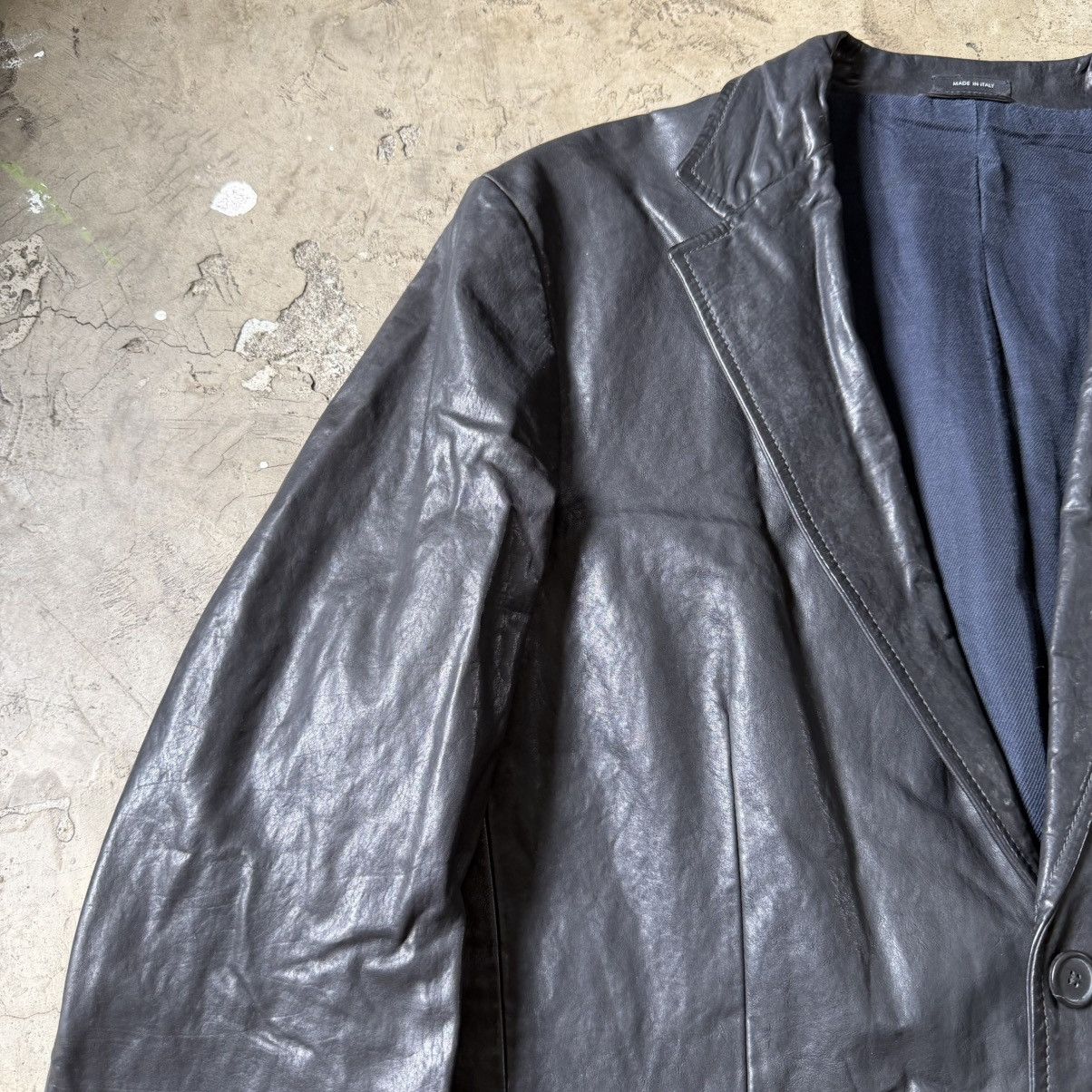 Jil Sander Jil Sander - Raf Simons - Archive Leather 2B Blazer Jacket Size US L / EU 52-54 / 3 - 3 Thumbnail