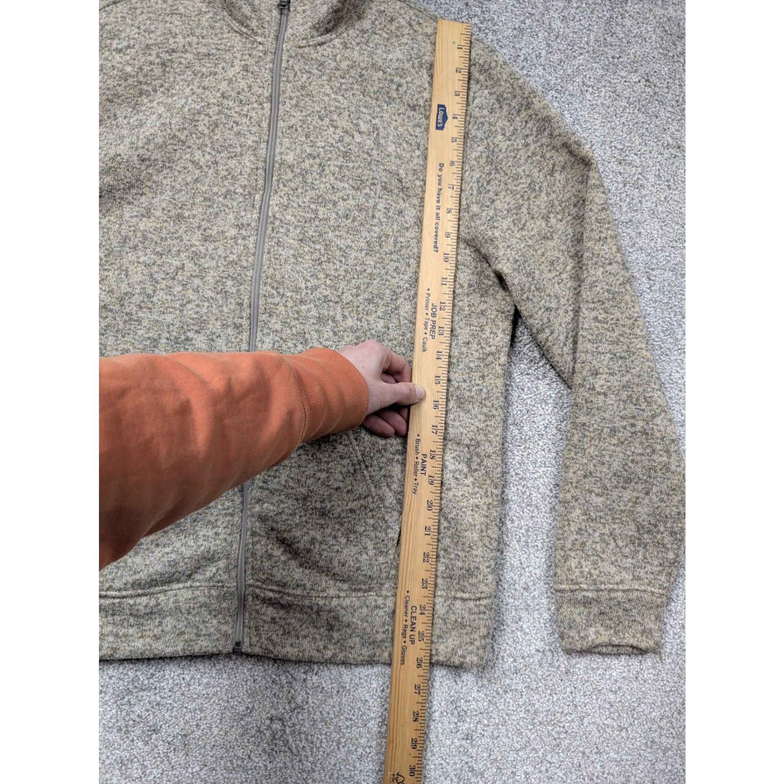 Old Navy Old Navy Full Zip Sweater Mens Large Oatmeal Heather Grandpacore Layering Cozy Size L / US 10 / IT 46 - 2 Thumbnail