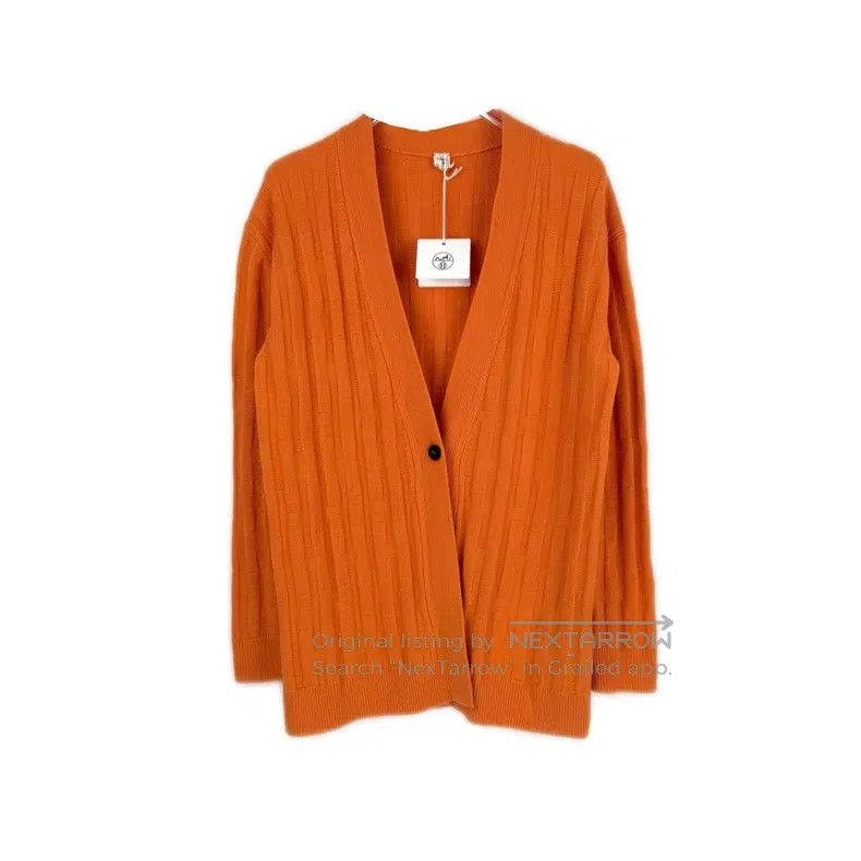 Hermes Hermes Orange full H wool cardigan Size XS / US 0-2 / IT 36-38 - 1 Thumbnail