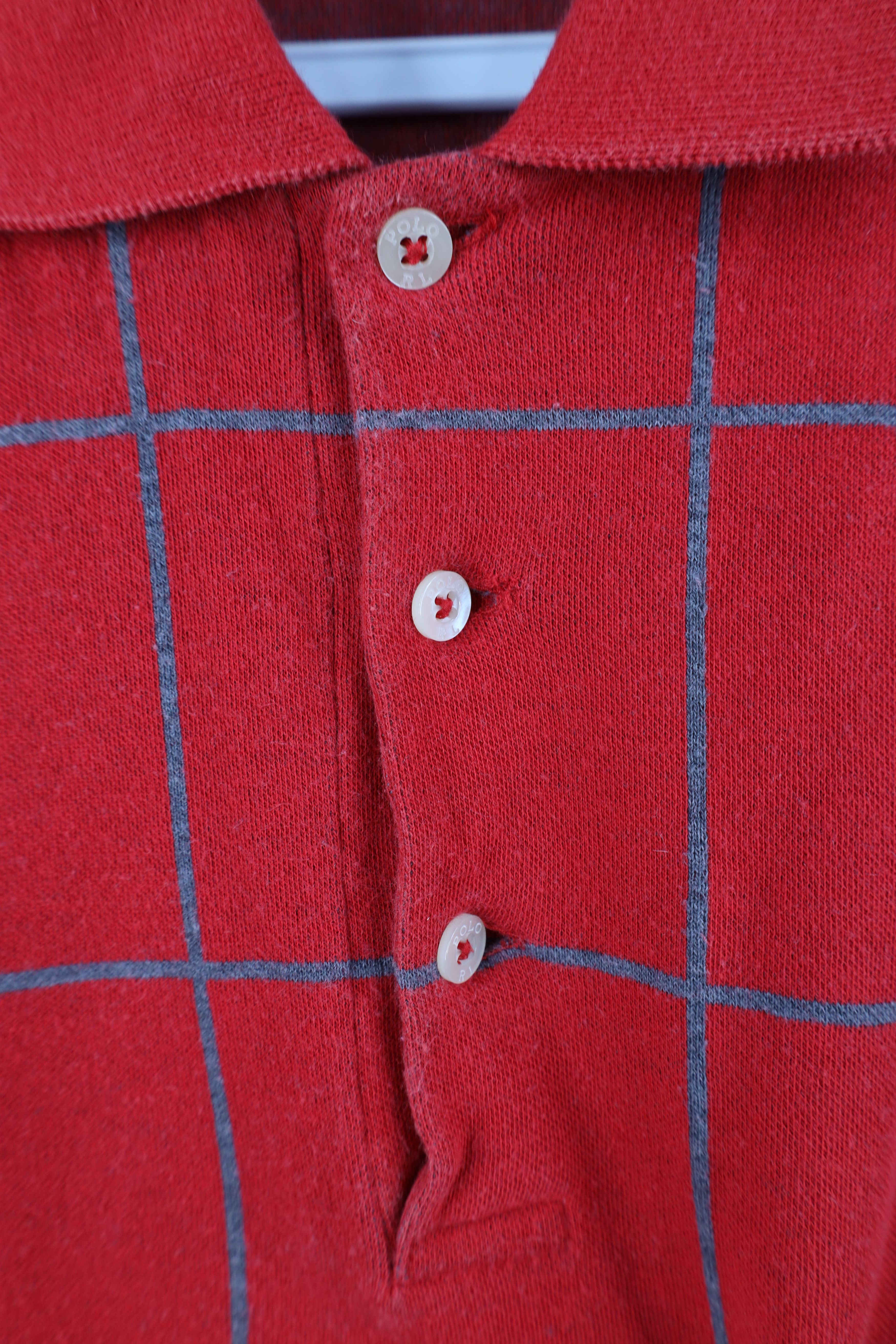 Ralph Lauren Vintage 90s Ralph Lauren Cotton Touch Polo Shirt Red Plaid Size US S / EU 44-46 / 1 - 5 Thumbnail
