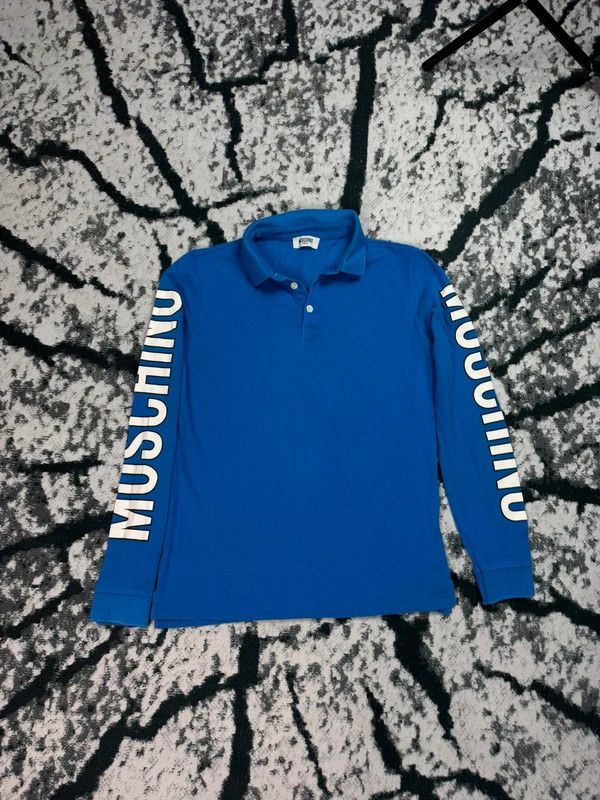 Moschino Moschino longsleeve polo shirt blue XS Size US XS / EU 42 / 0 - 1 Thumbnail
