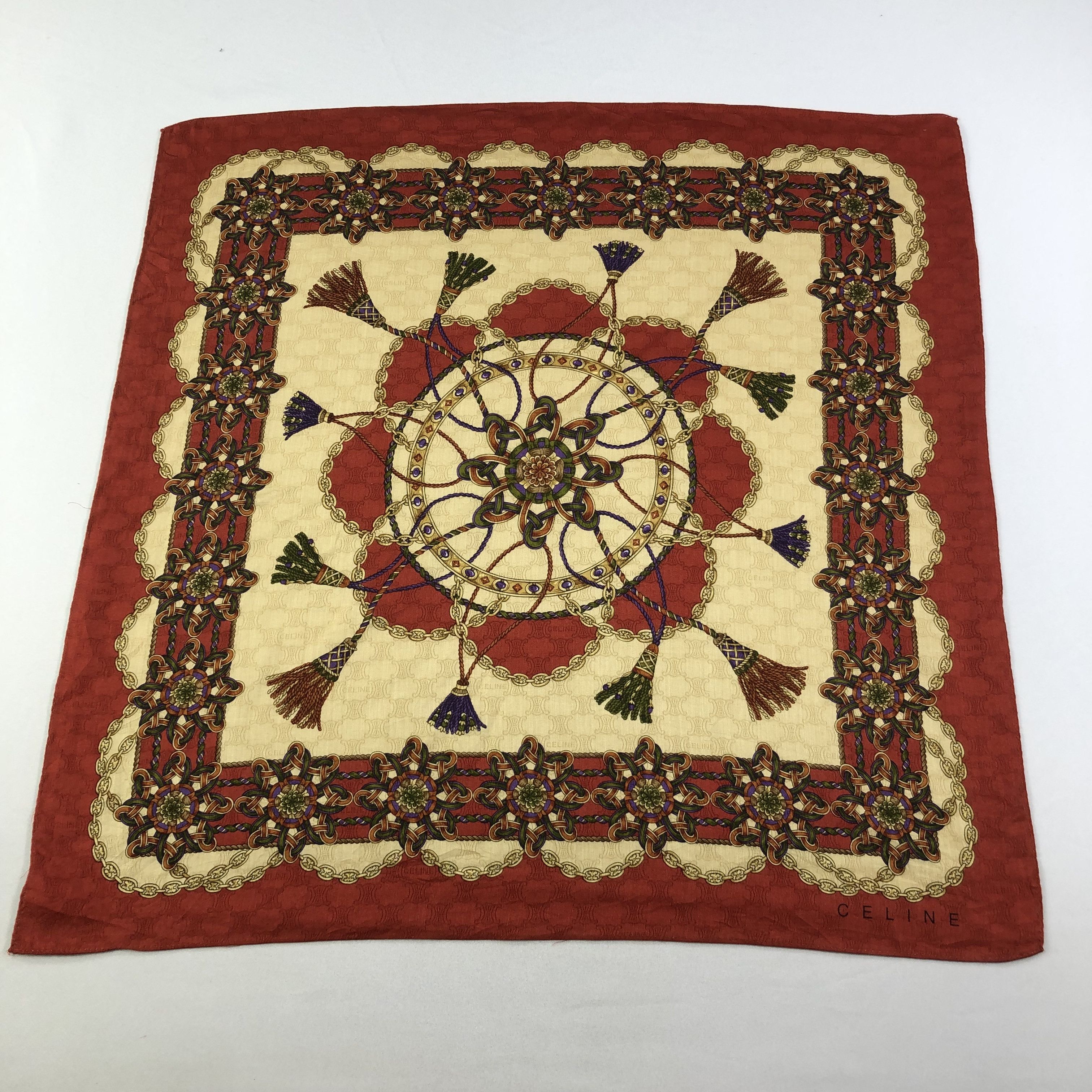 Celine × Vintage Celine Handkerchief Neckerchief Bandana H1493 Size ONE SIZE - 1 Thumbnail