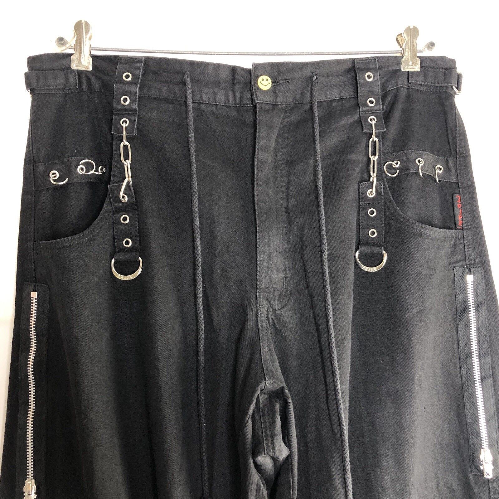 Tripp NYC Tripp NYC Y2K Baggy Bondage Black Pants L Goth Skate Grunge Size US 36 / EU 52 - 6 Thumbnail