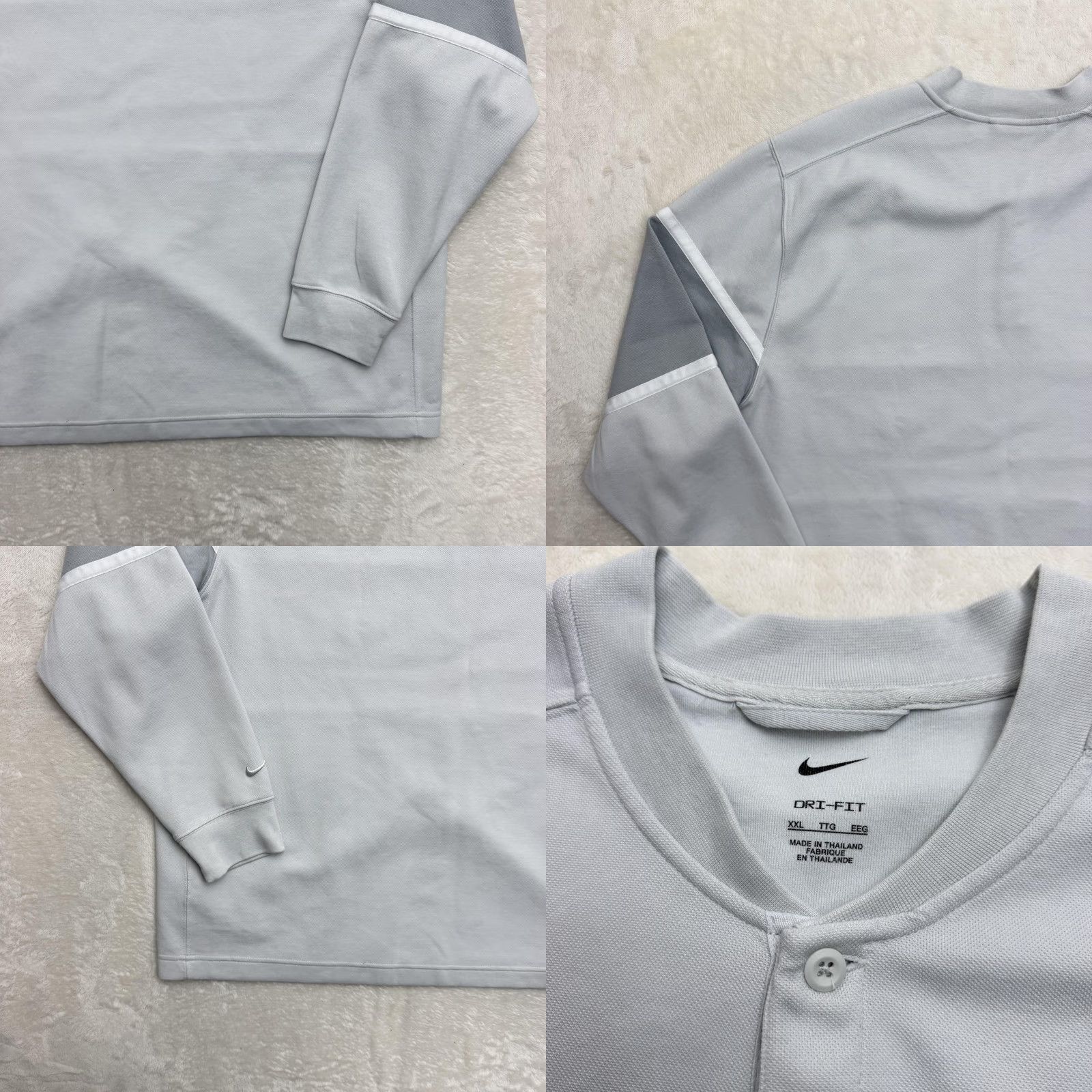 Nike Nike Dri-FIT Henley Shirt Mens 2XL Gray Colorblock Rugby Athletic Preppy Heavy Size US XXL / EU 58 / 5 - 9 Thumbnail