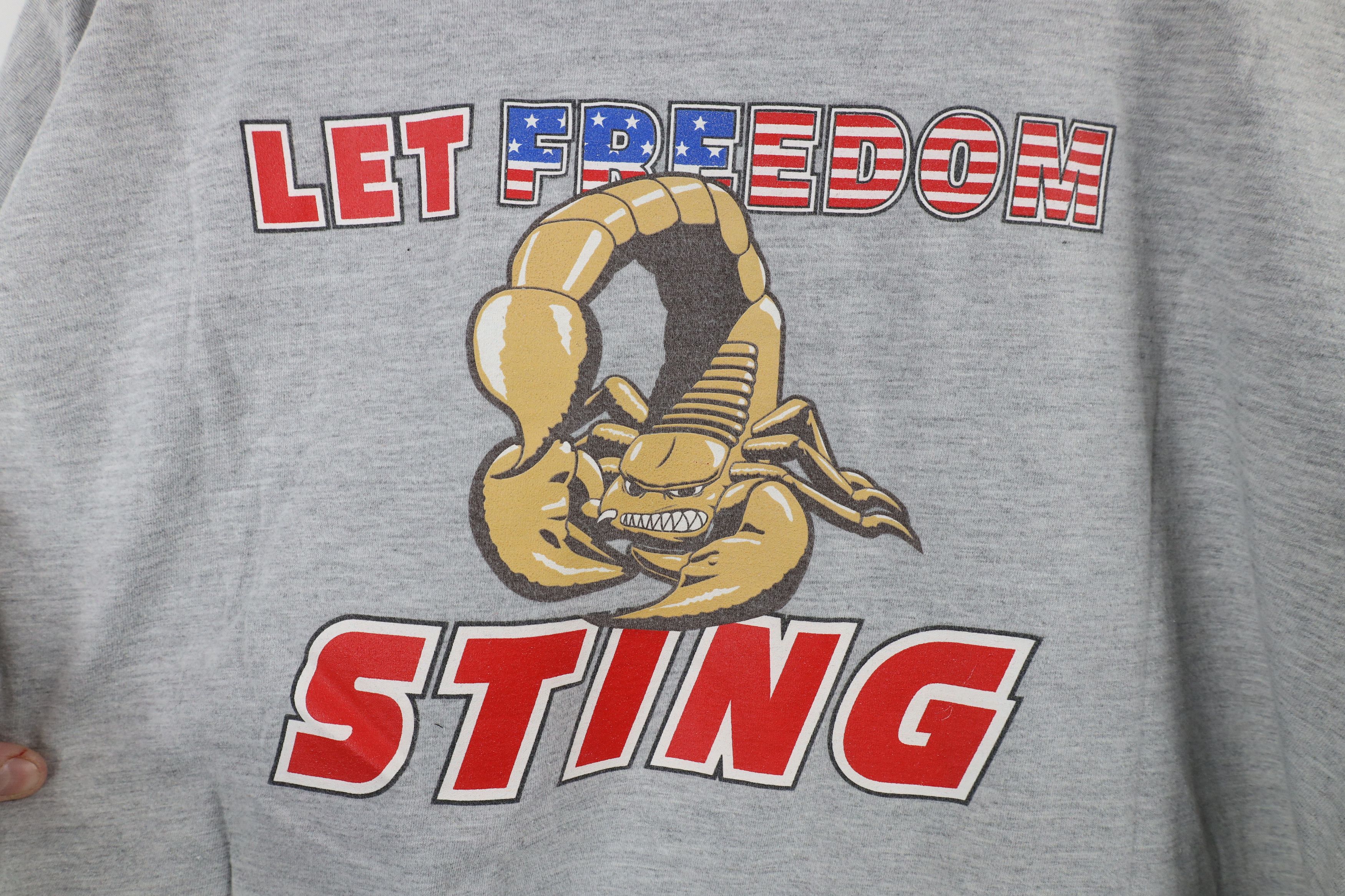 Vintage Vintage Y2K 2003 Freedom Scorpion Let Freedom Sting T-Shirt Size US XL / EU 56 / 4 - 10 Thumbnail