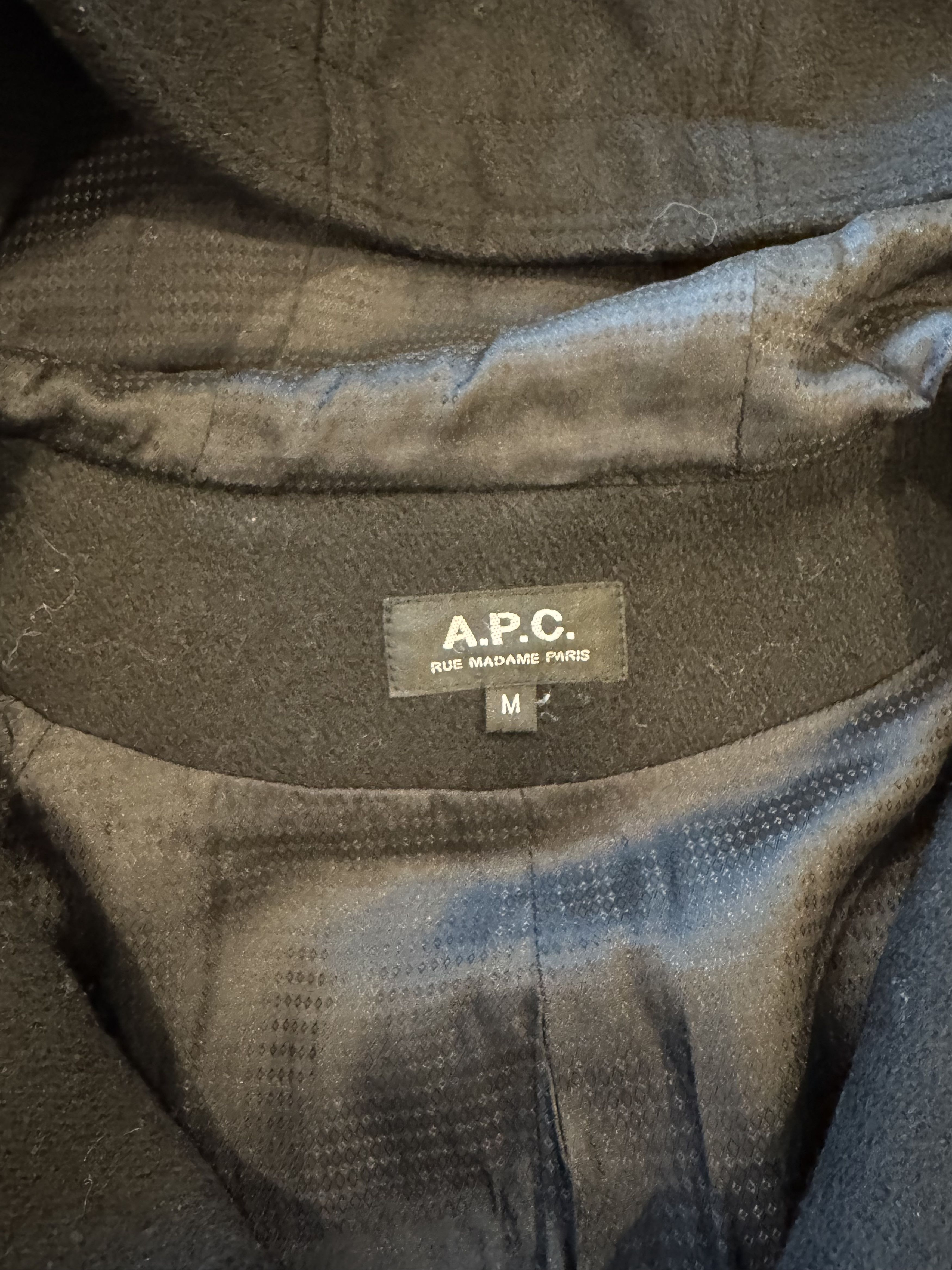 A.P.C. APC Long Hooded Wool Coat Black - Medium Size US M / EU 48-50 / 2 - 4 Thumbnail