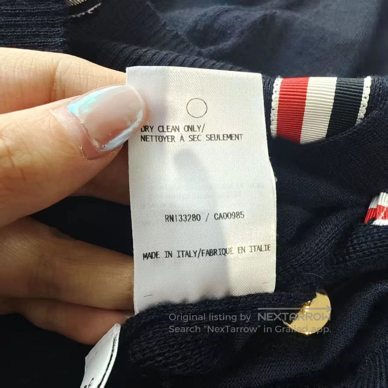 Thom Browne thom browne navy wool cardigan size s. Size US S / EU 44-46 / 1 - 6 Thumbnail