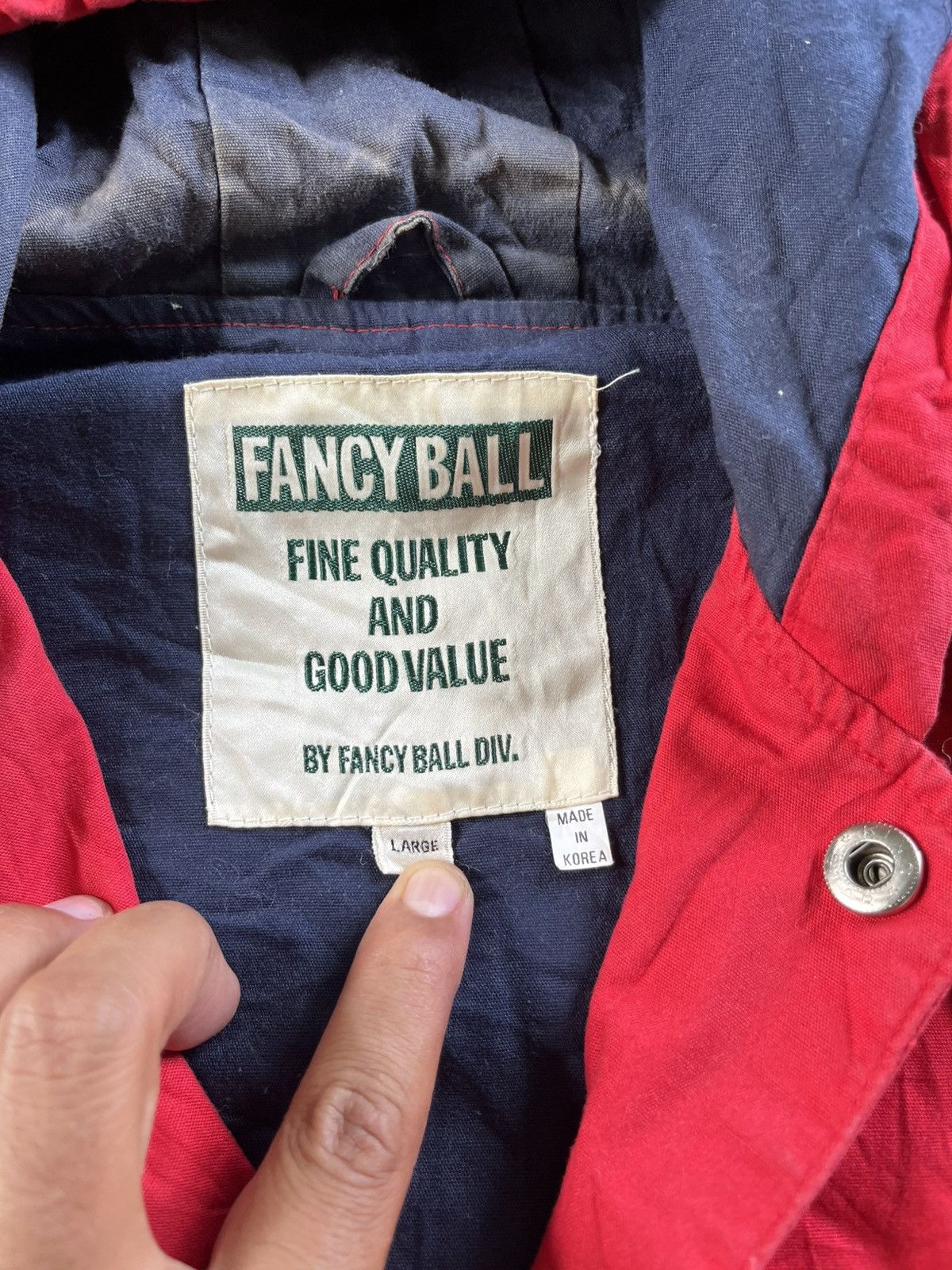 Japanese Brand × Sports Specialties Vintage Fancy Ball Blue Marine Hoodie Jacket 90s Size US L / EU 52-54 / 3 - 6 Thumbnail