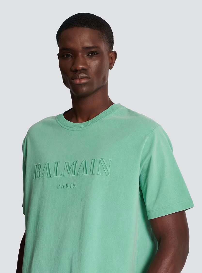 Balmain o1s1wg110925 Loose T-Shirt in Green Size US L / EU 52-54 / 3 - 6 Thumbnail